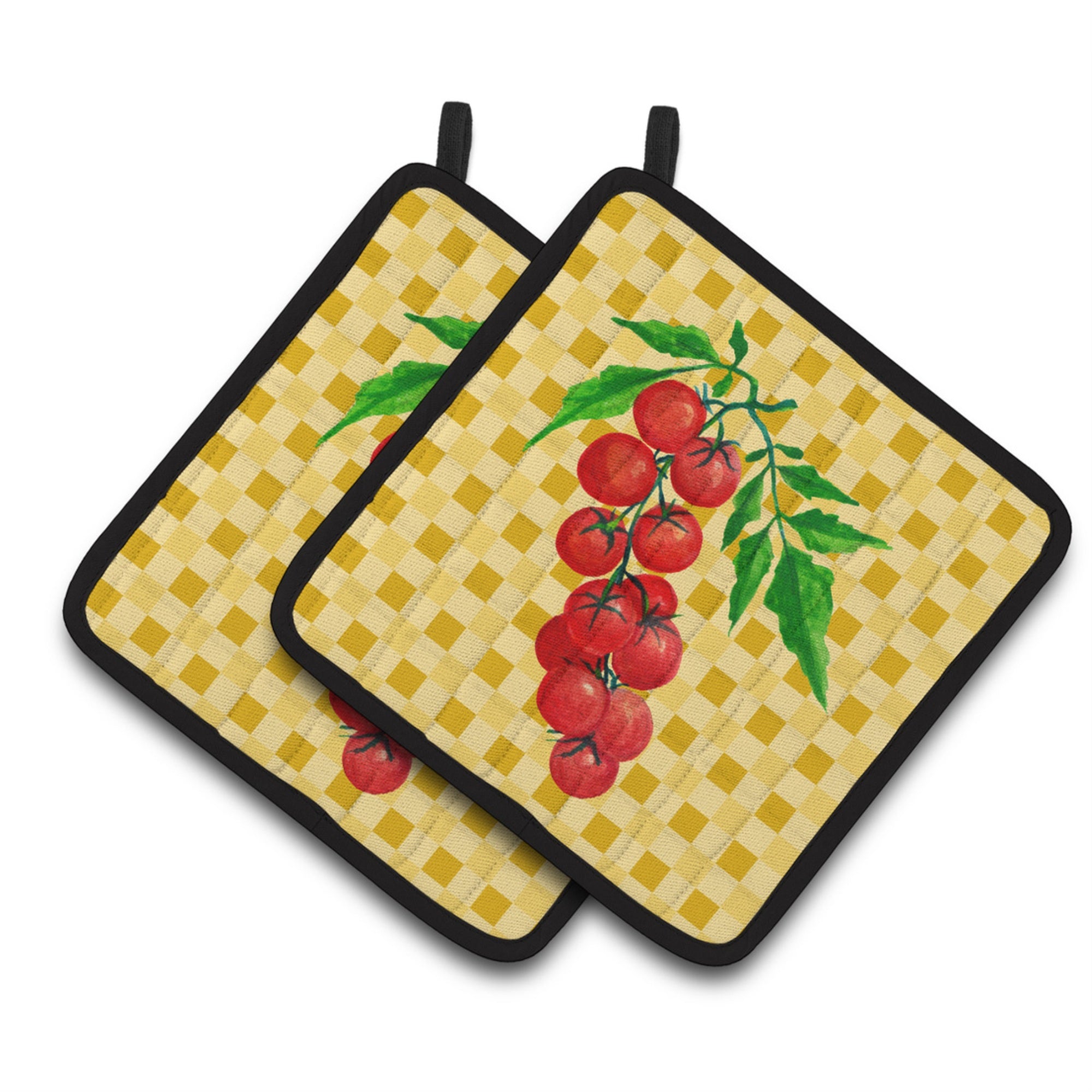 'Caroline'S Treasures Cherry Tomato On Basketweave Decorated Pot Holder, 7.5Hx7.5W, Multicolor''