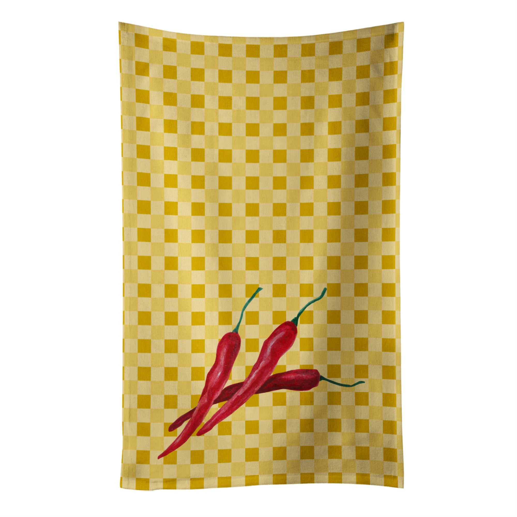 'Caroline'S Treasures Chili Peppers On Basketweave Decorated Dish Towel, 25Hx15W, Multicolor''