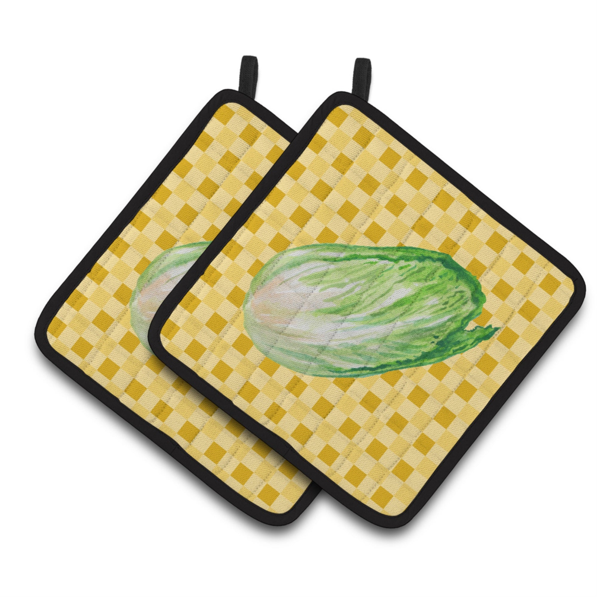 'Caroline'S Treasures Chinese Cabbage On Basketweave Decorated Pot Holder, 7.5Hx7.5W, Multicolor''