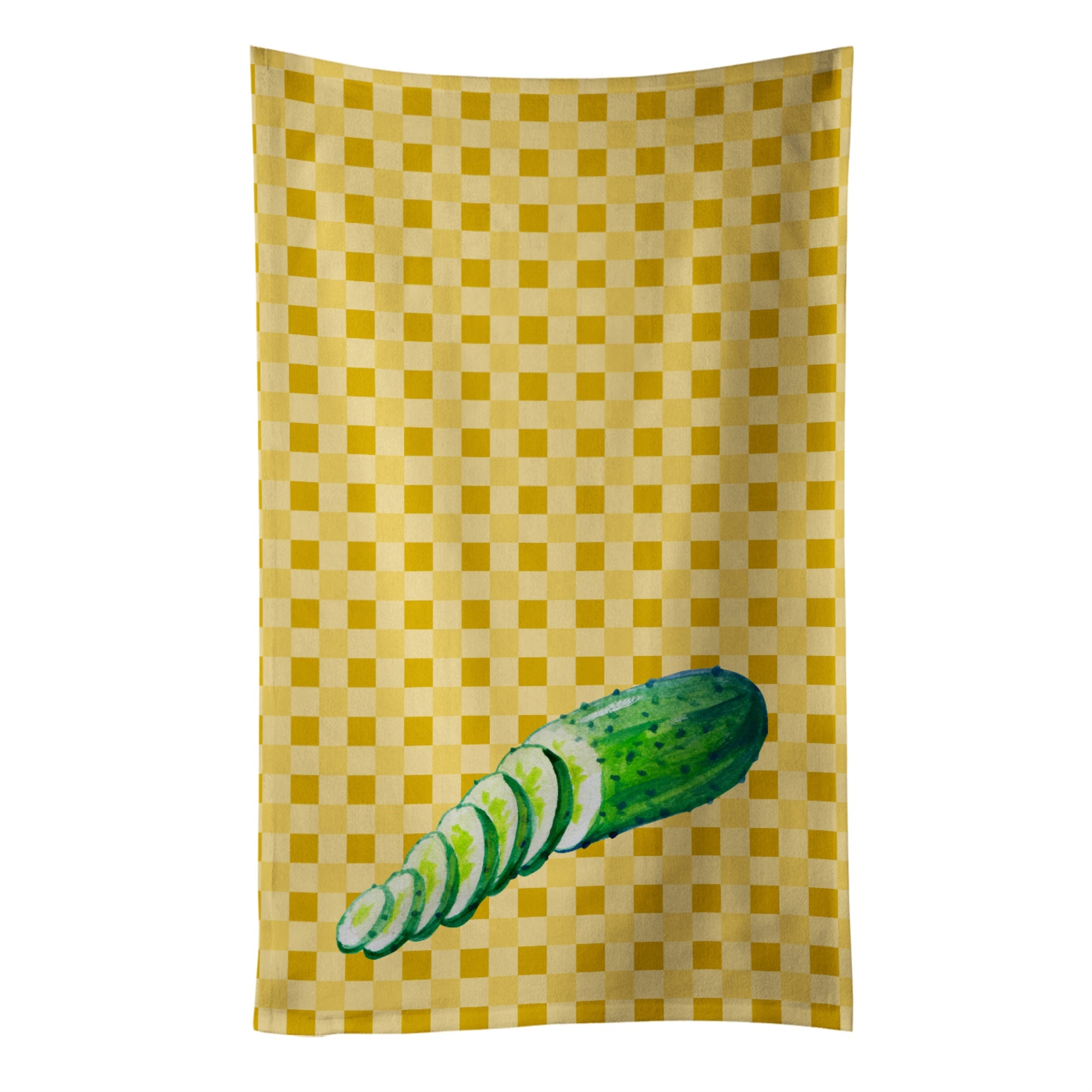 'Caroline'S Treasures Cucumber On Basketweave Decorated Dish Towel, 25Hx15W, Multicolor''