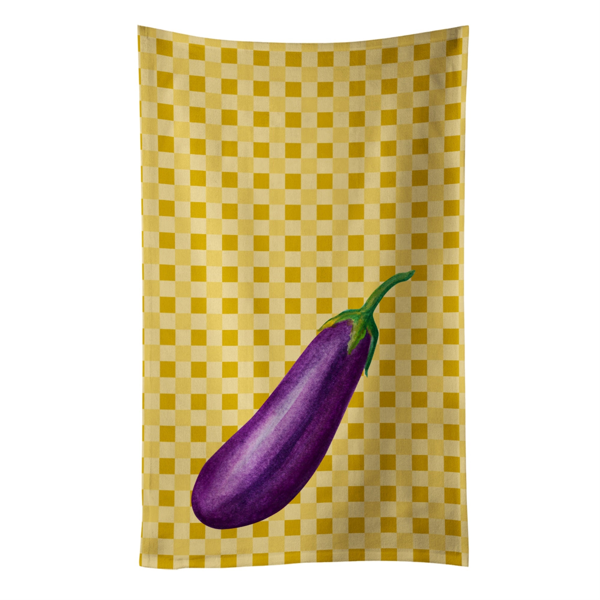 'Caroline'S Treasures Eggplant On Basketweave Decorated Dish Towel, 25Hx15W, Multicolor''