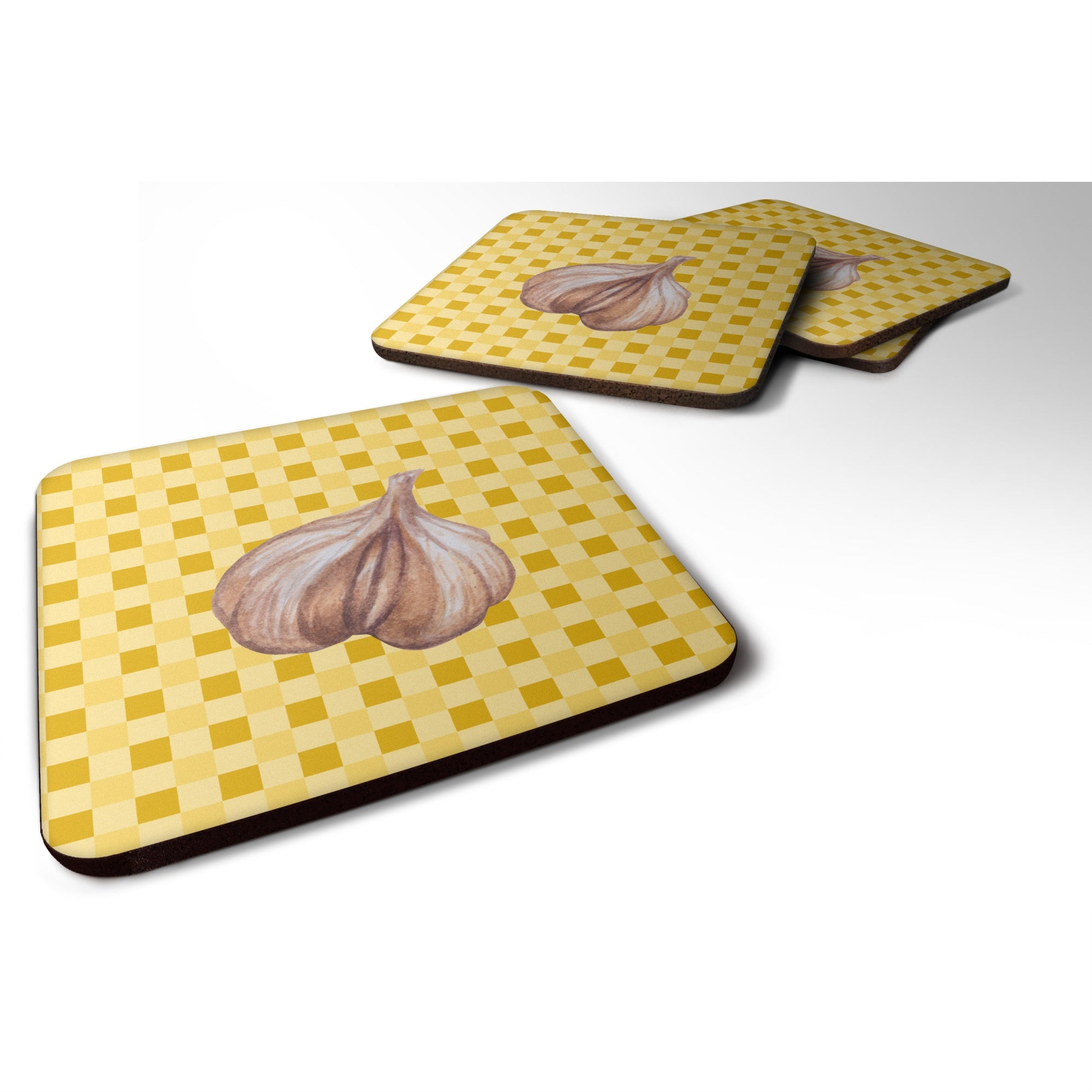 'Caroline'S Treasures Garlic On Basketweave Decorative Coasters, 3.5, Multicolor''