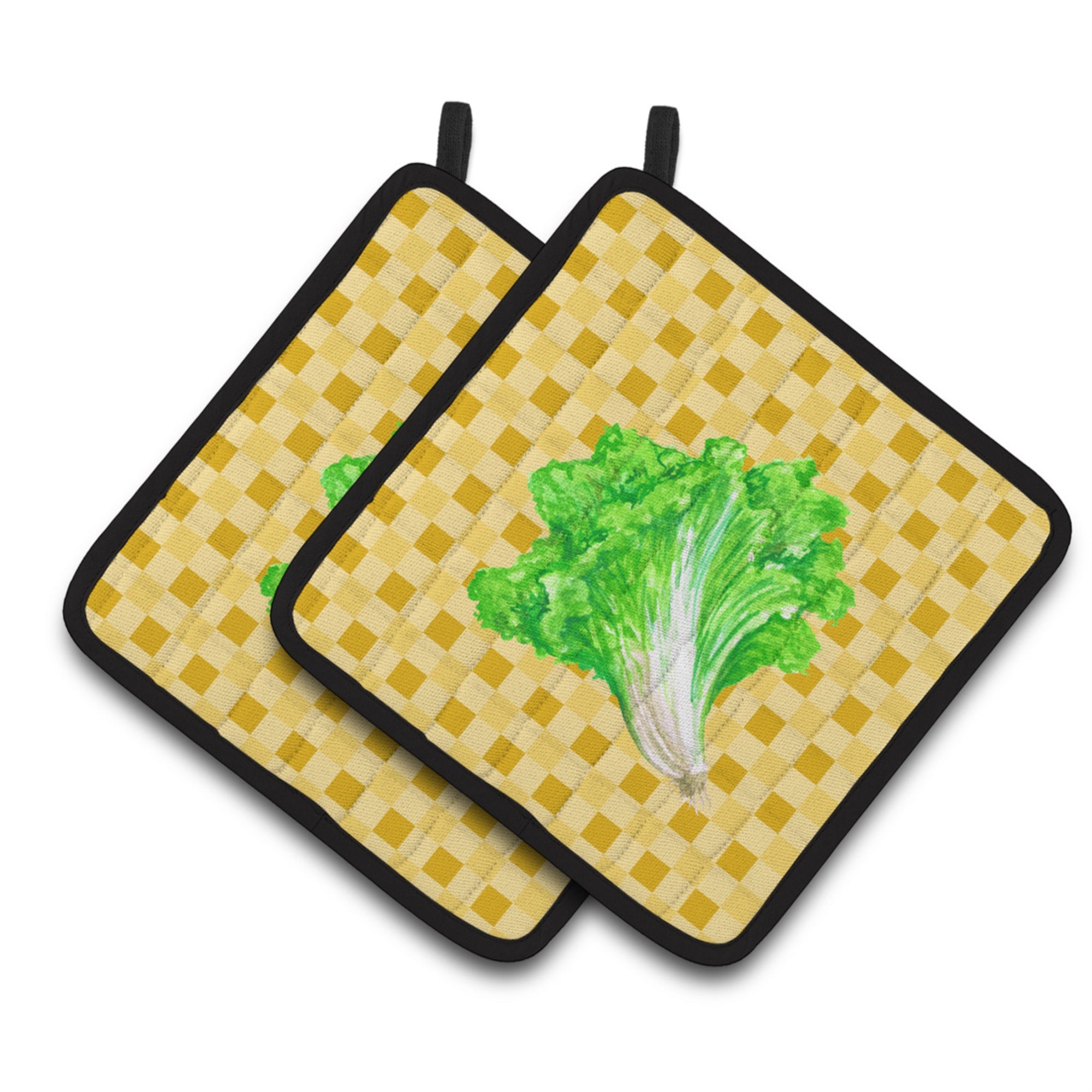 'Caroline'S Treasures Lettuce On Basketweave Decorated Pot Holder, 7.5Hx7.5W, Multicolor''