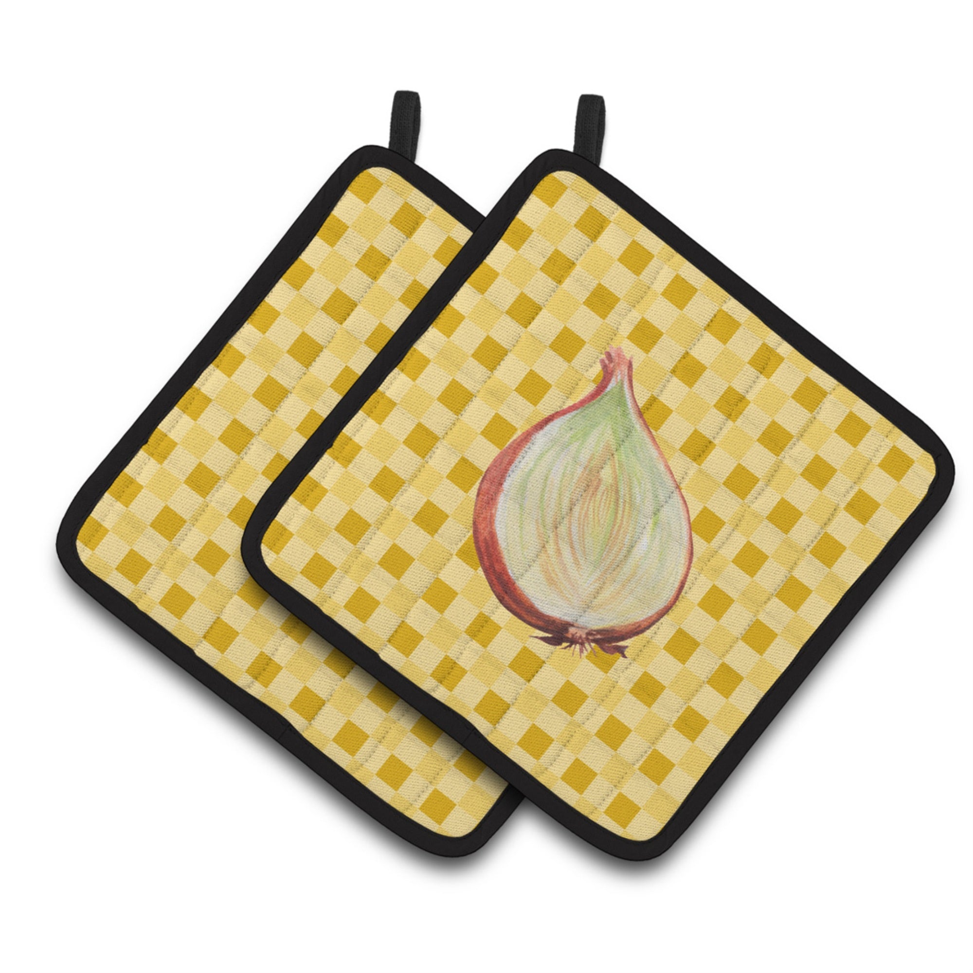 'Caroline'S Treasures Onion On Basketweave Decorated Pot Holder, 7.5Hx7.5W, Multicolor''