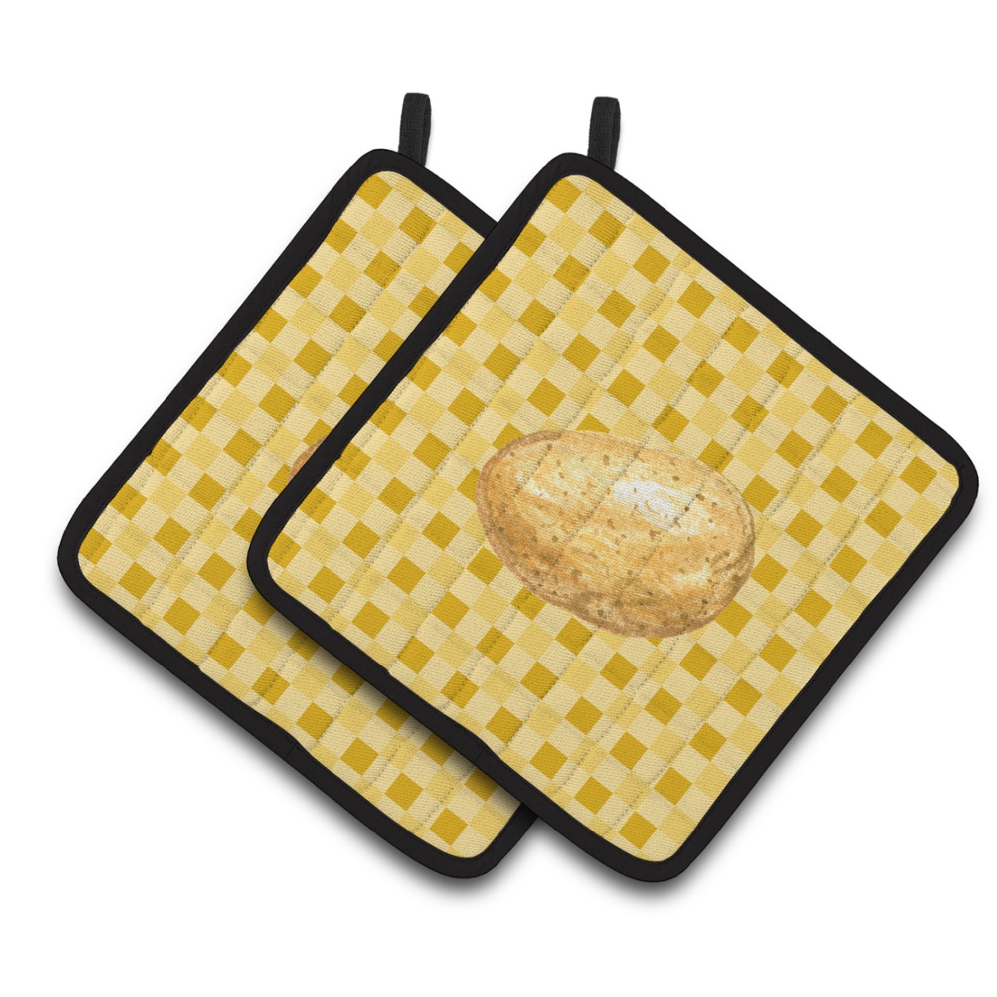 'Caroline'S Treasures Potato On Basketweave Decorated Pot Holder, 7.5Hx7.5W, Multicolor''