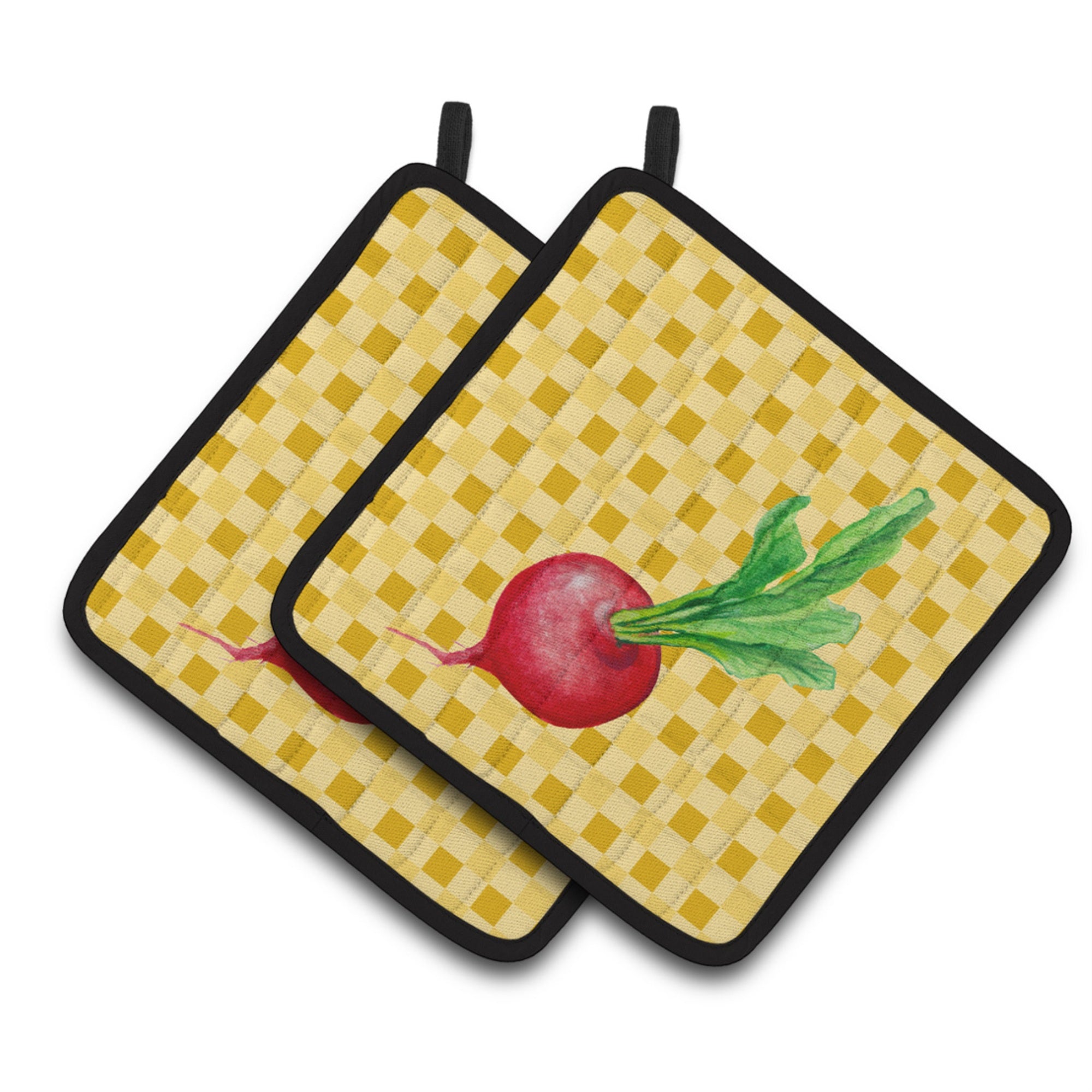 'Caroline'S Treasures Radish On Basketweave Decorated Pot Holder, 7.5Hx7.5W, Multicolor''