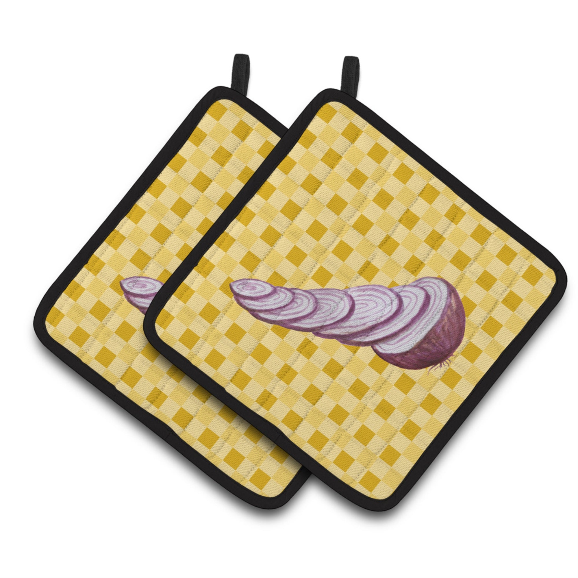 'Caroline'S Treasures Red Onion On Basketweave Decorated Pot Holder, 7.5Hx7.5W, Multicolor''