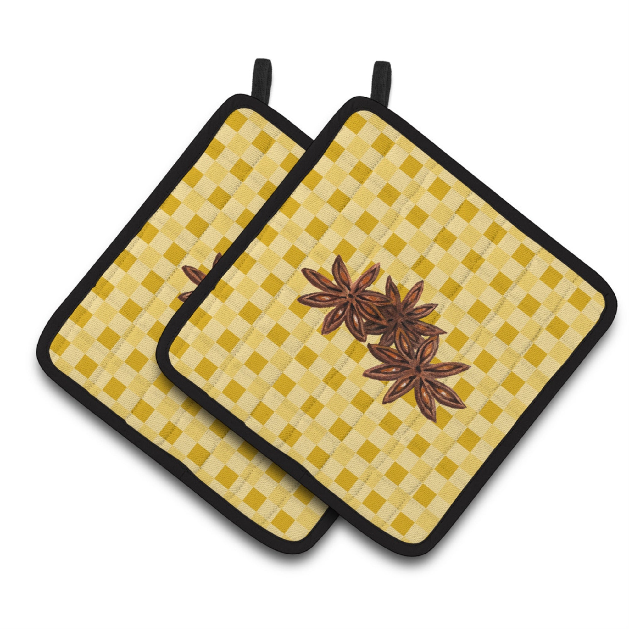 'Caroline'S Treasures Star Anise On Basketweave Decorated Pot Holder, 7.5Hx7.5W, Multicolor''