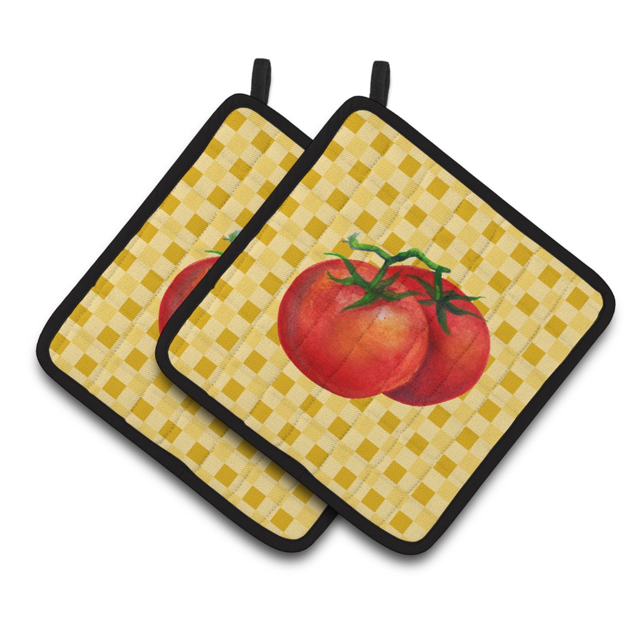 'Caroline'S Treasures Tomato On Basketweave Decorated Pot Holder, 7.5Hx7.5W, Multicolor''