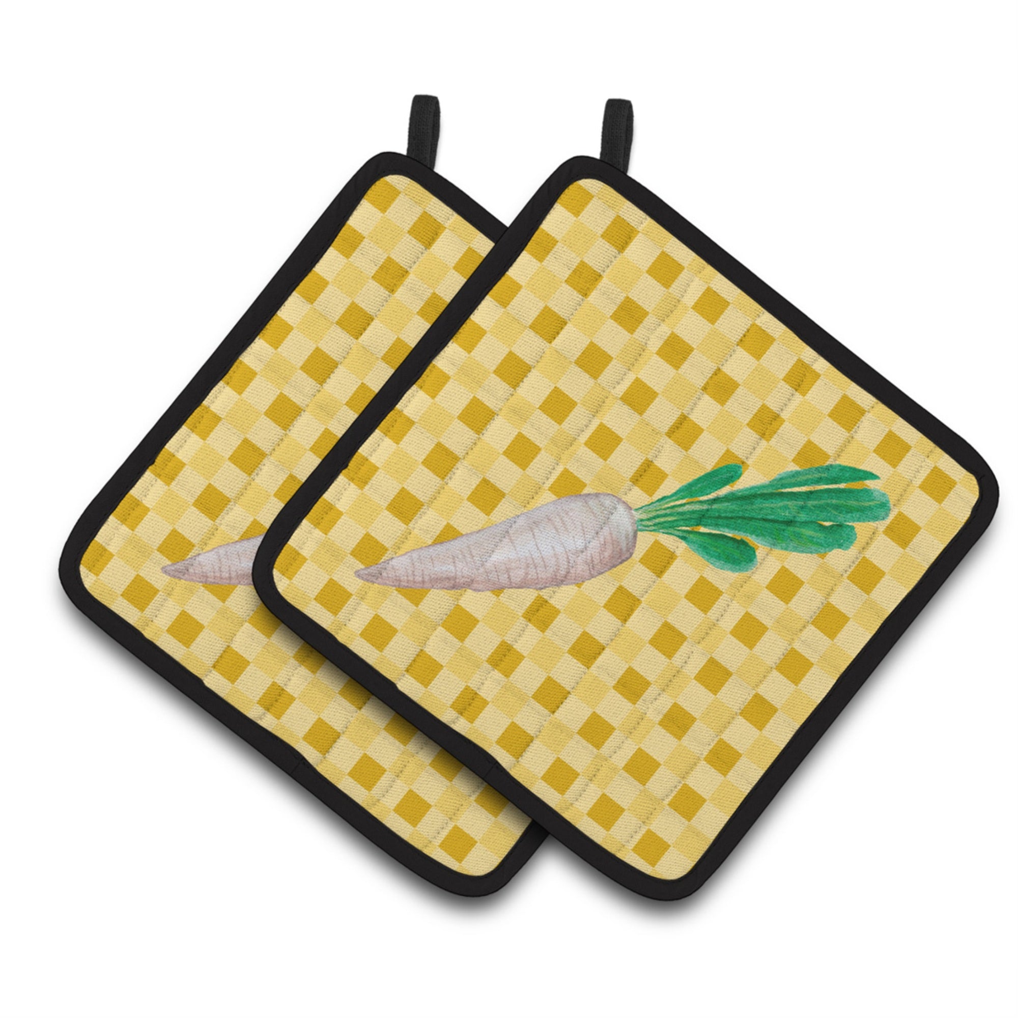 'Caroline'S Treasures White Radish On Basketweave Decorated Pot Holder, 7.5Hx7.5W, Multicolor''