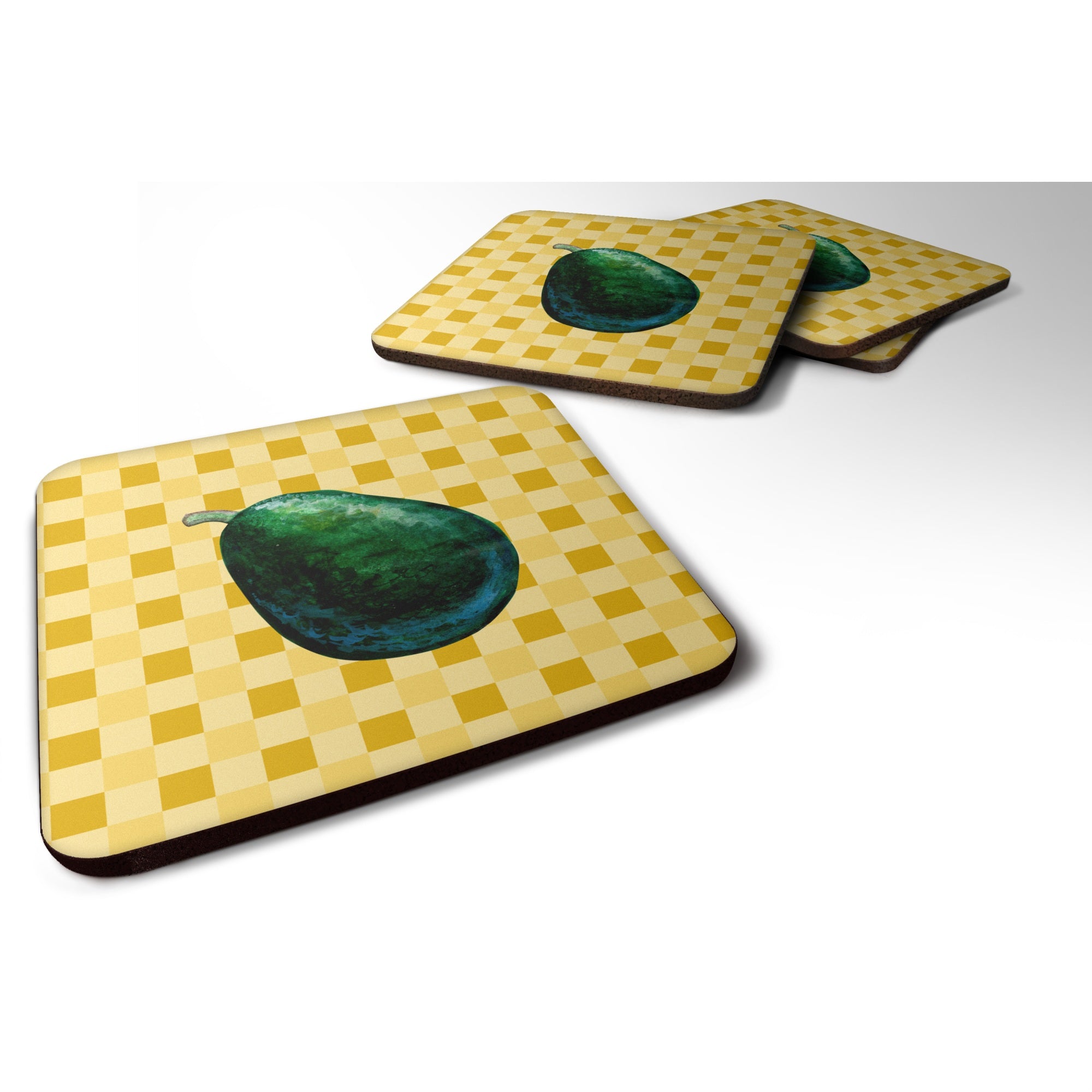 'Caroline'S Treasures Whole Avacado On Basketweave Decorative Coasters, 3.5, Multicolor''