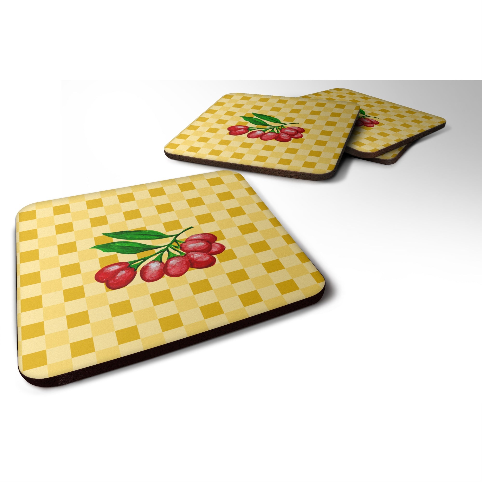 'Caroline'S Treasures Gojis On Basketweave Decorative Coasters, 3.5, Multicolor''