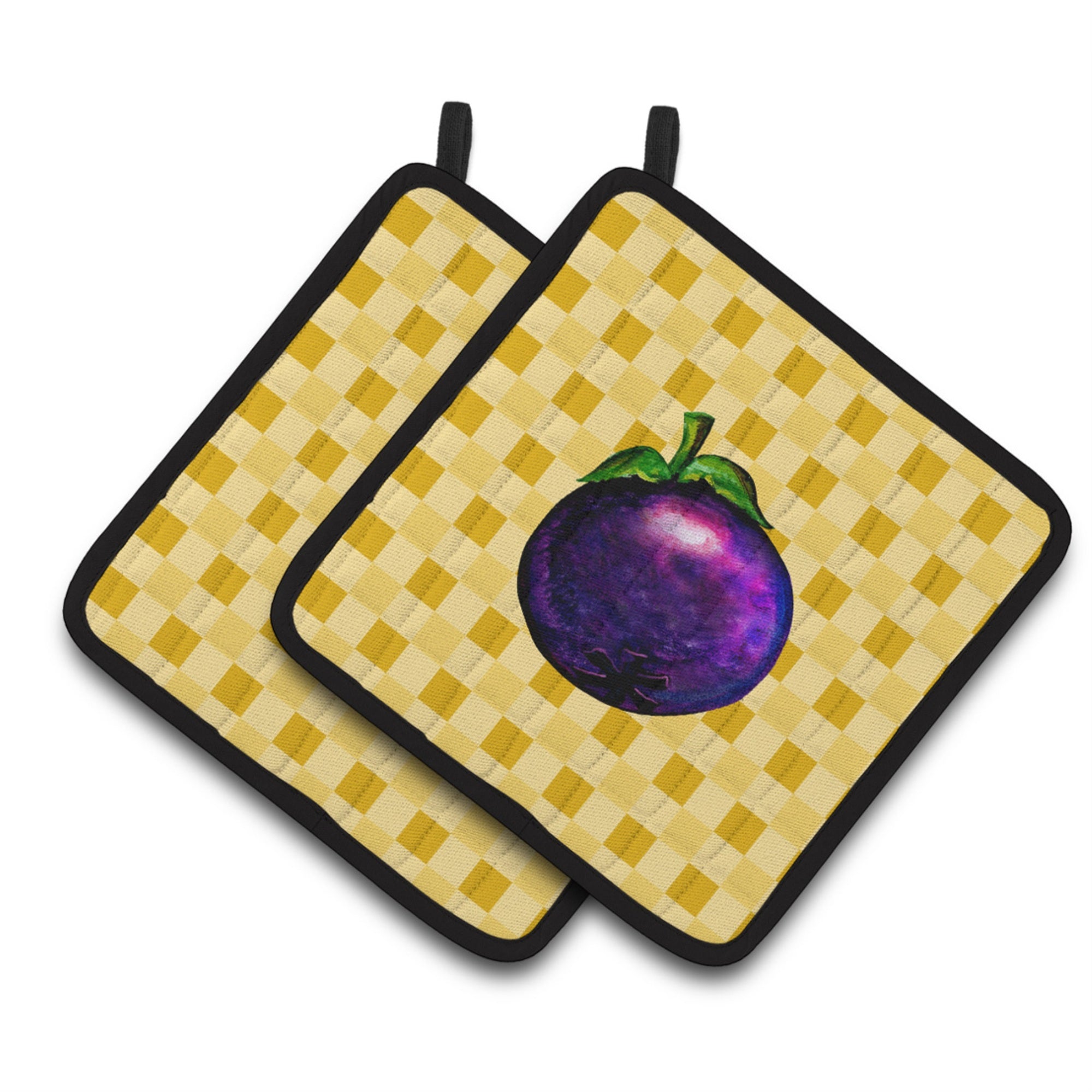'Caroline'S Treasures Mangosteen On Basketweave Decorated Pot Holder, 7.5Hx7.5W, Multicolor''