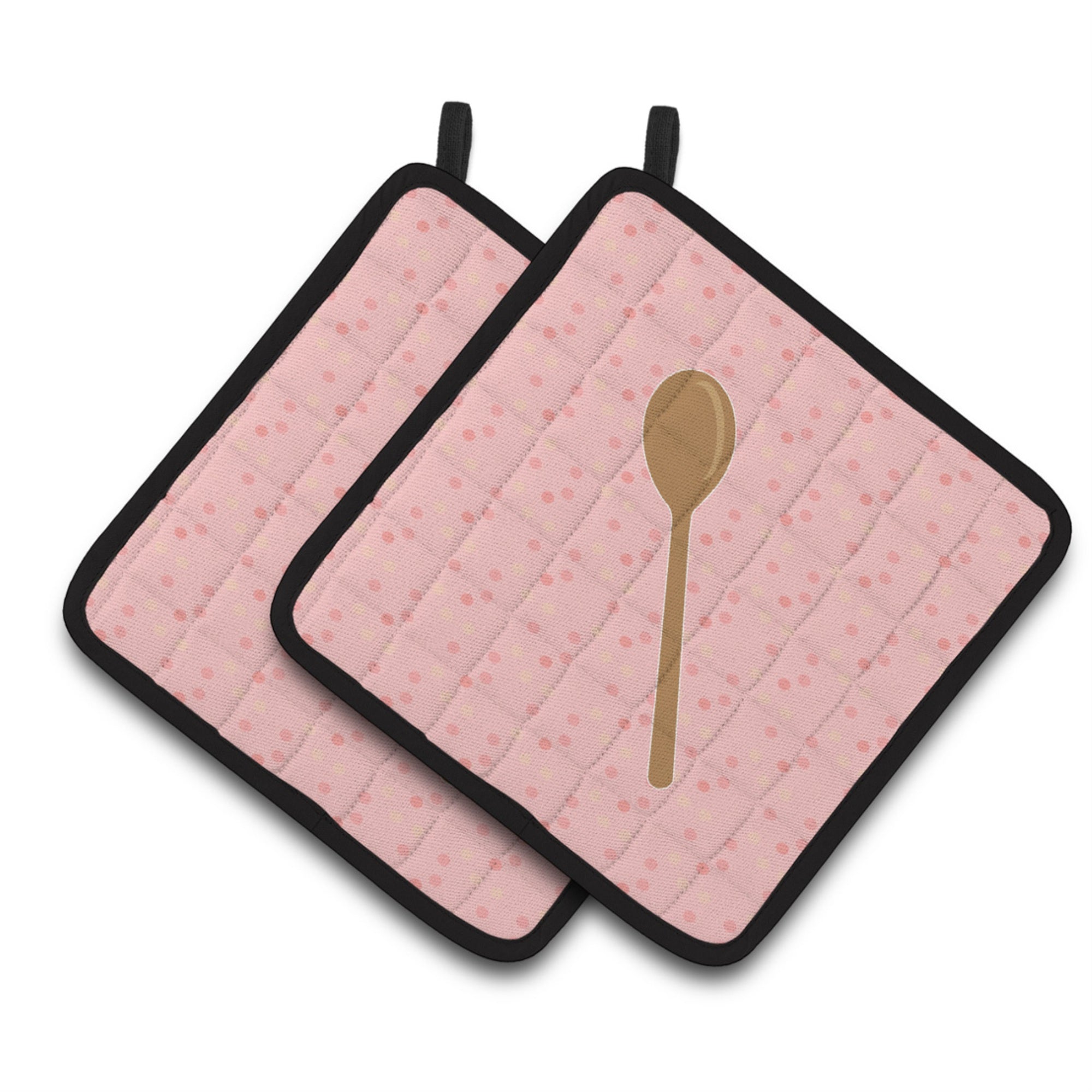 'Caroline'S Treasures Wooden Spoon Pink Decorated Pot Holder, 7.5Hx7.5W, Multicolor''