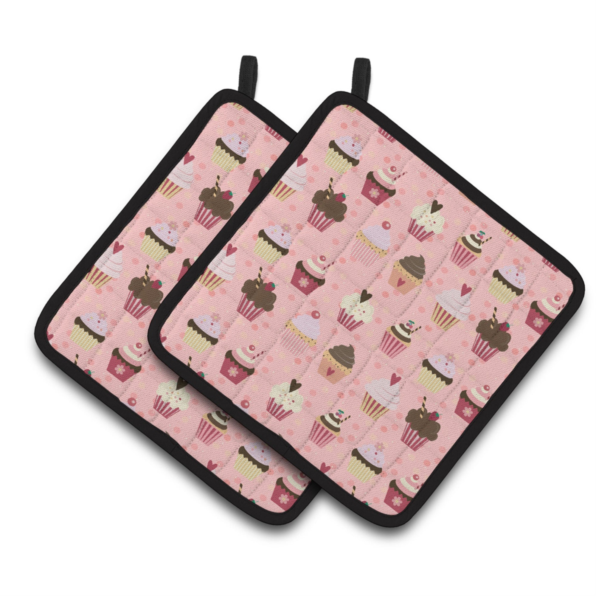 'Caroline'S Treasures Cupcakes On Pink Decorated Pot Holder, 7.5Hx7.5W, Multicolor''