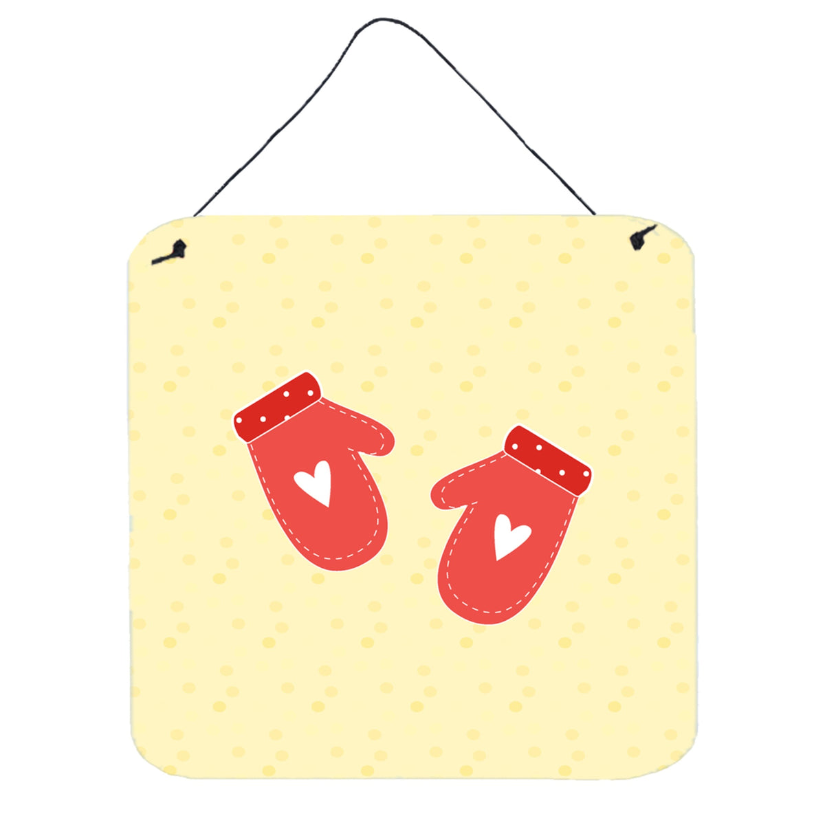 'Caroline'S Treasures Oven Mitts On Yellow Metal Print, 6H X 6W, Multicolor''