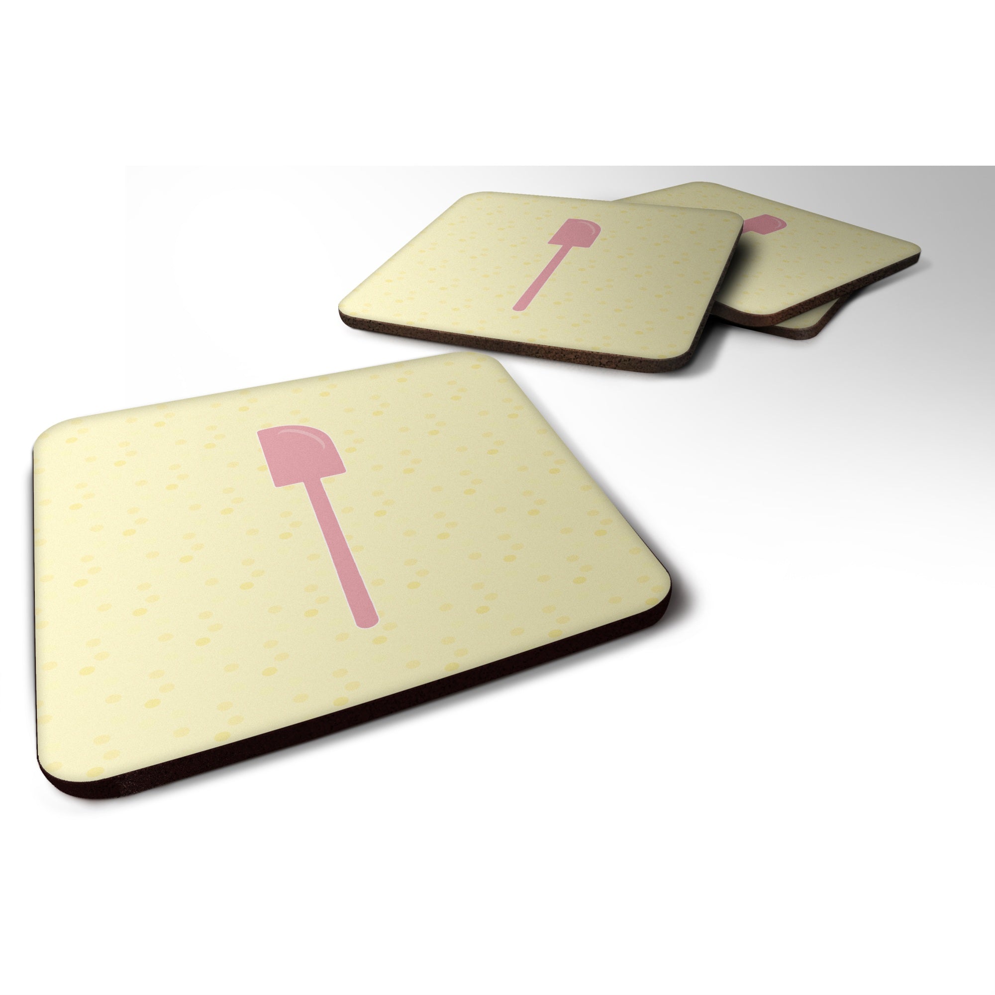 'Caroline'S Treasures Spatula On Yellow Decorative Coasters, 3.5, Multicolor''