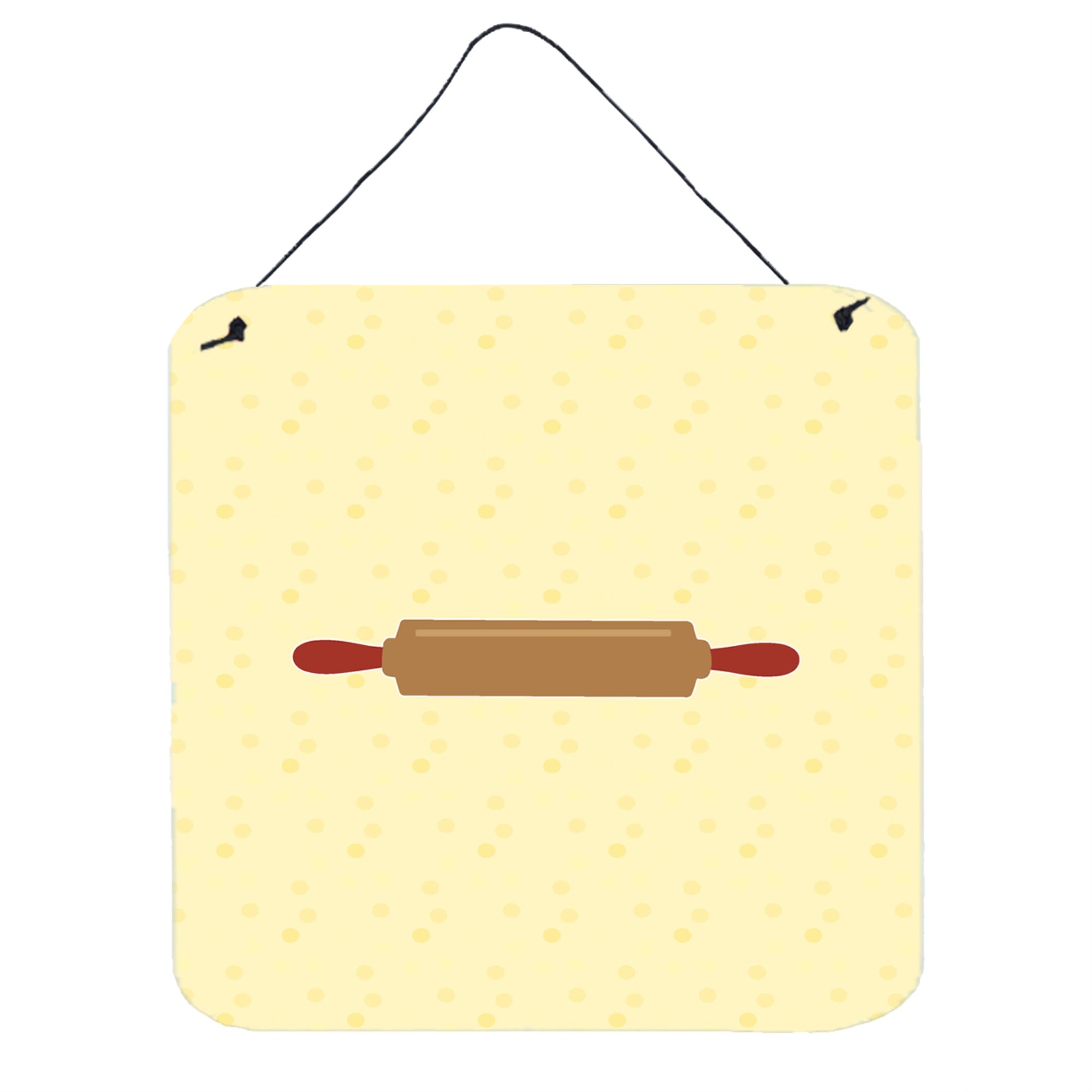 'Caroline'S Treasures Rolling Pin On Yellow Metal Print, 6H X 6W, Multicolor''