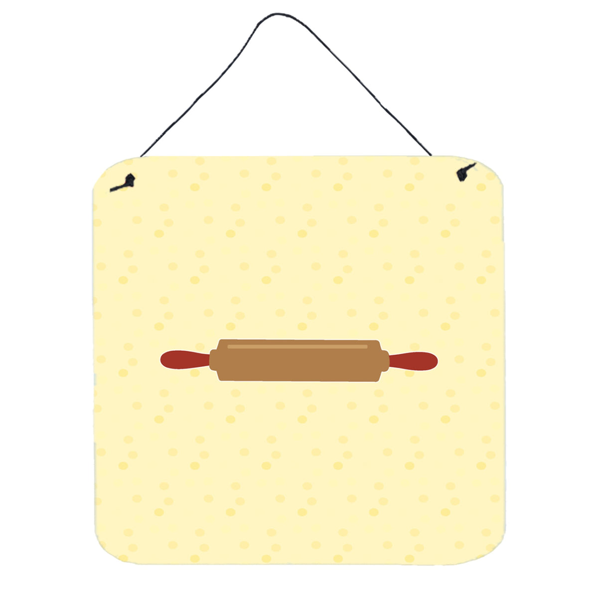 'Caroline'S Treasures Rolling Pin On Yellow Metal Print, 6H X 6W, Multicolor''