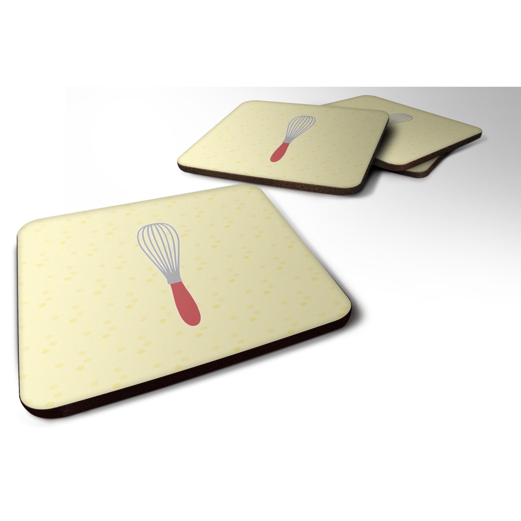 'Caroline'S Treasures Wisk On Yellow Decorative Coasters, 3.5, Multicolor''