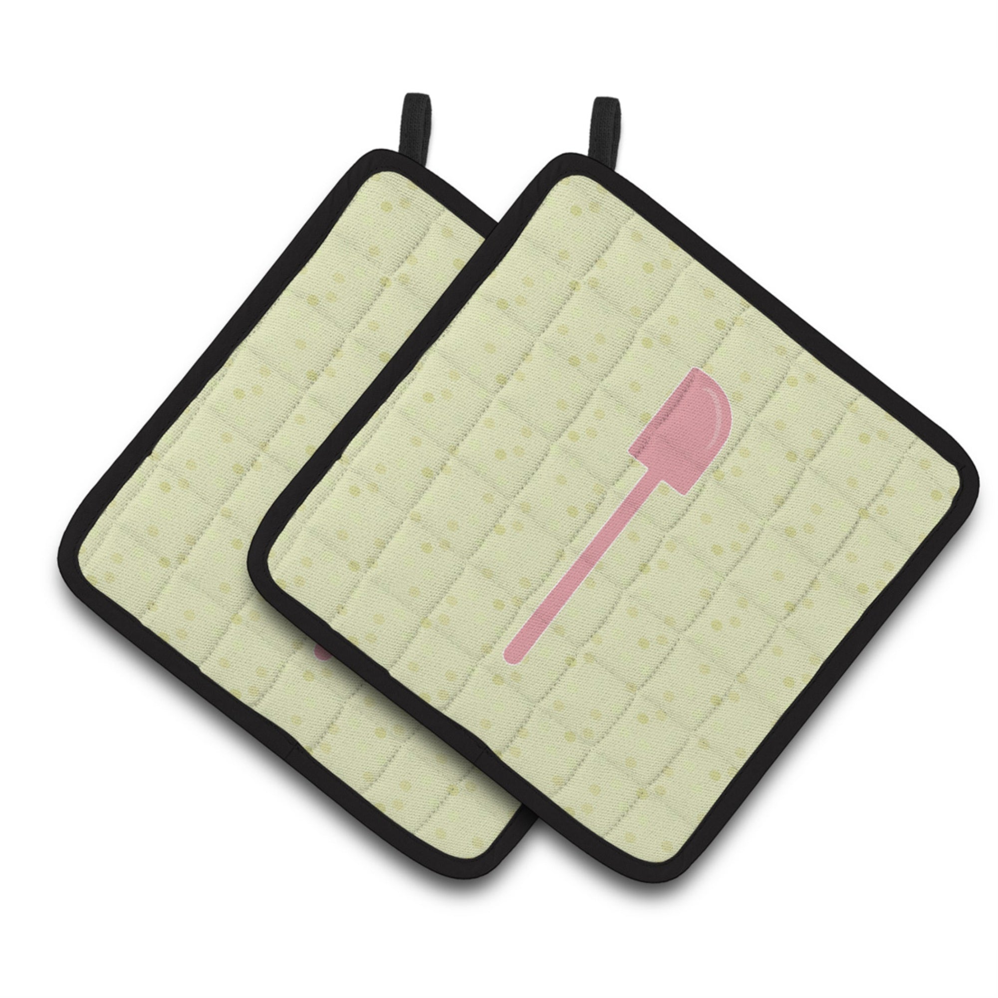 'Caroline'S Treasures Spatula On Green Decorated Pot Holder, 7.5Hx7.5W, Multicolor''