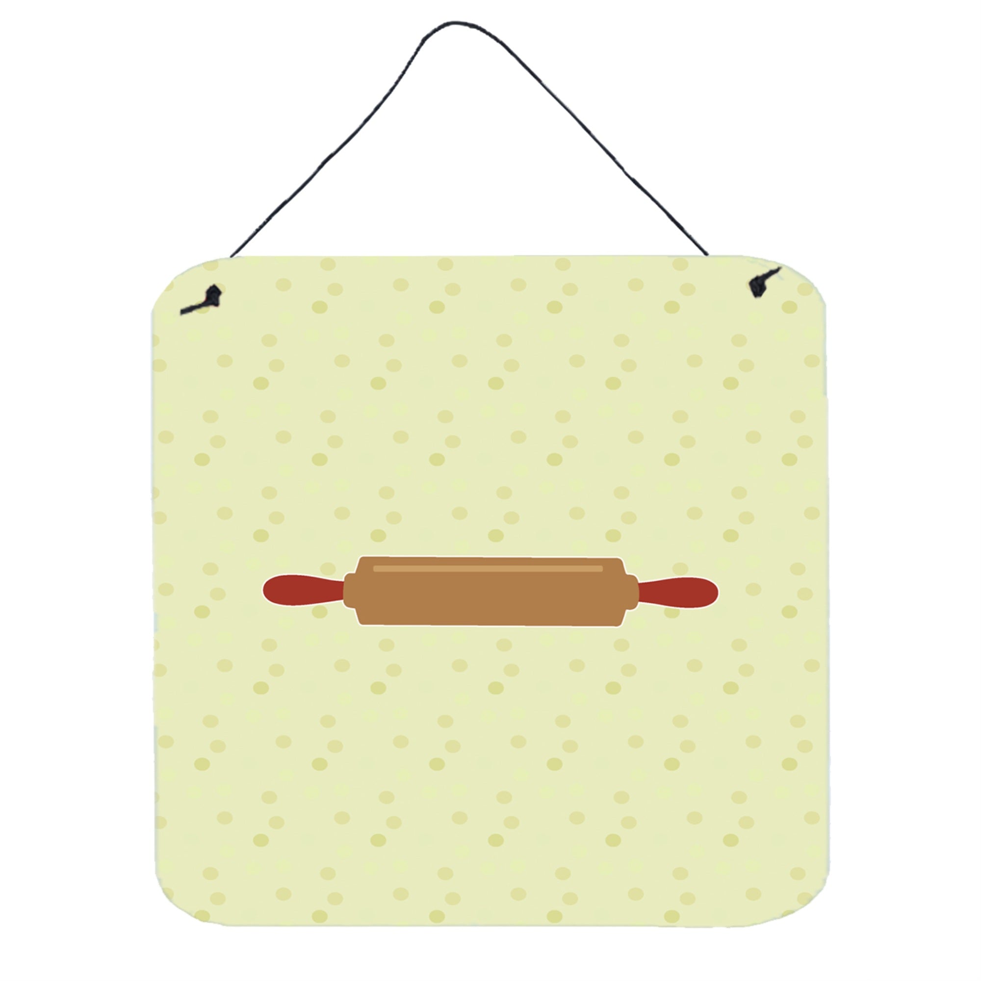 'Caroline'S Treasures Rolling Pin On Green Metal Print, 6H X 6W, Multicolor''