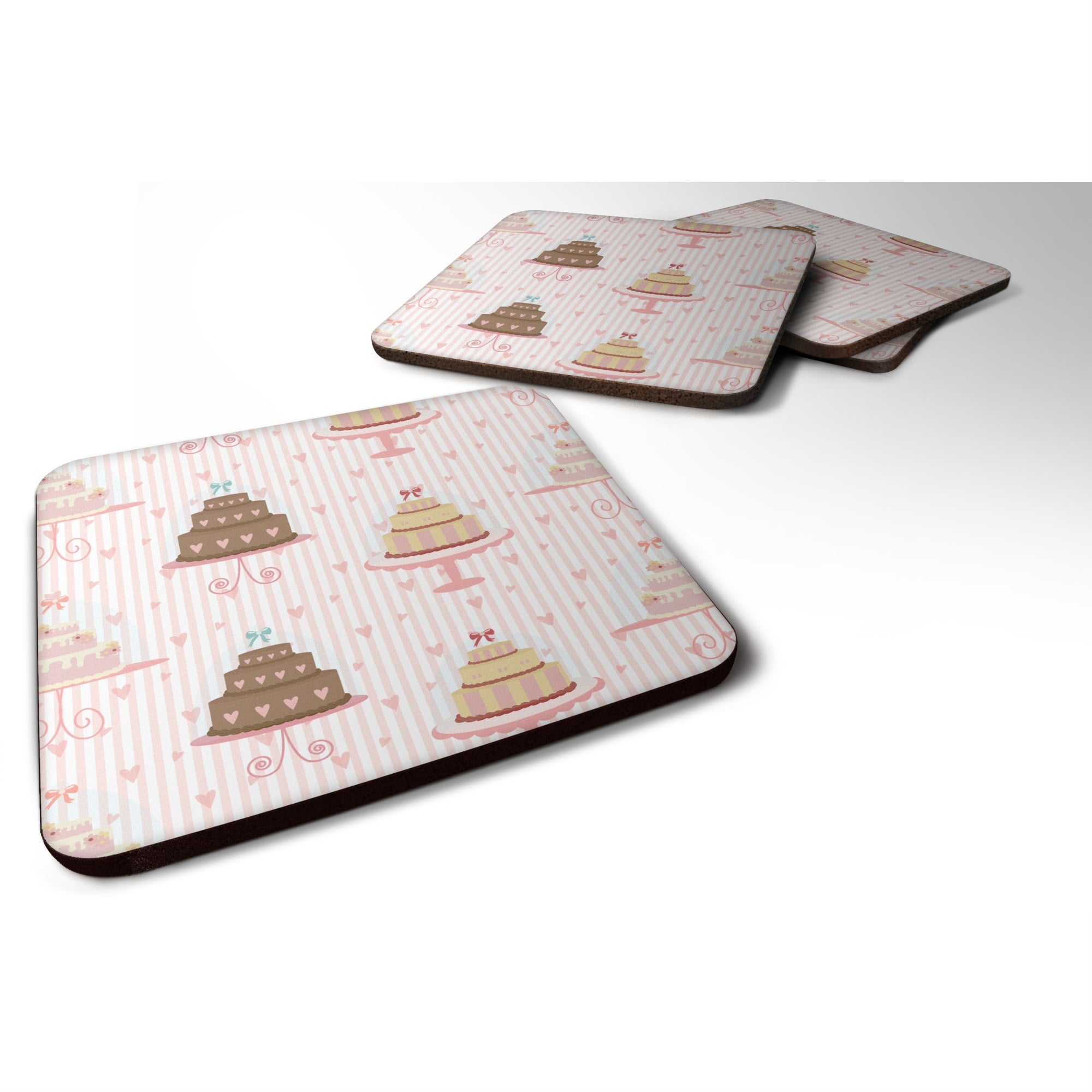 'Caroline'S Treasures Cakes Decorative Coasters, 3.5, Multicolor''