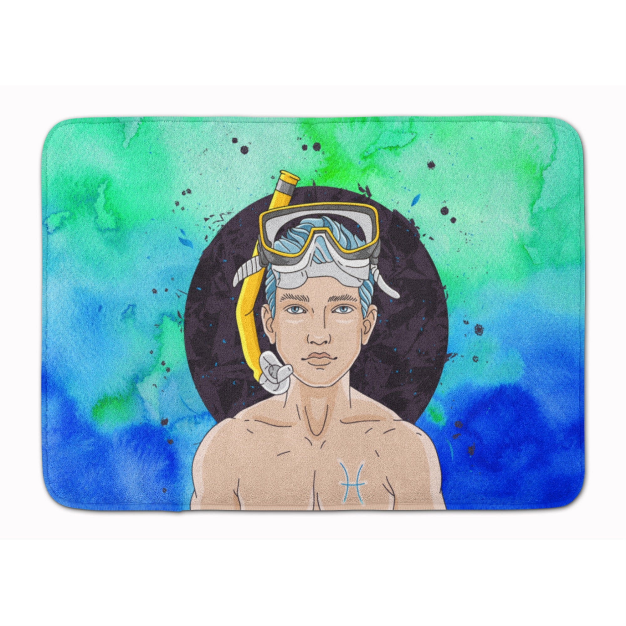 'Caroline'S Treasures Pisces Zodiac Sign Floor Mat, 19H X 27W, Multicolor''