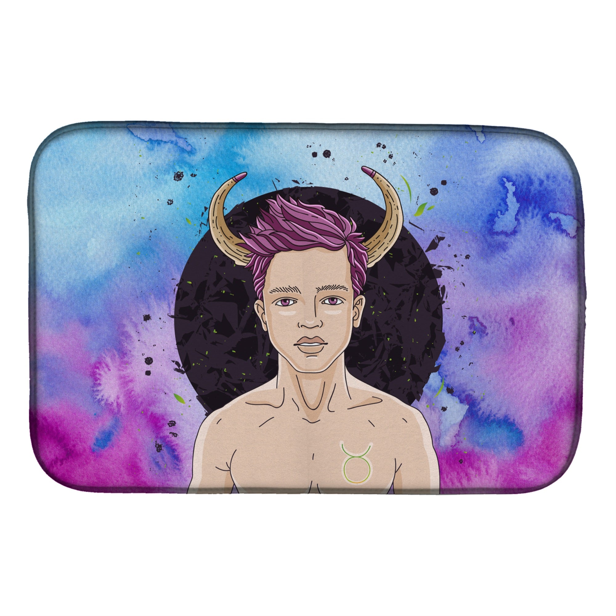 'Caroline'S Treasures Taurus Zodiac Sign Dish Drying Mat, 14'''' X 21'''', Multicolor''