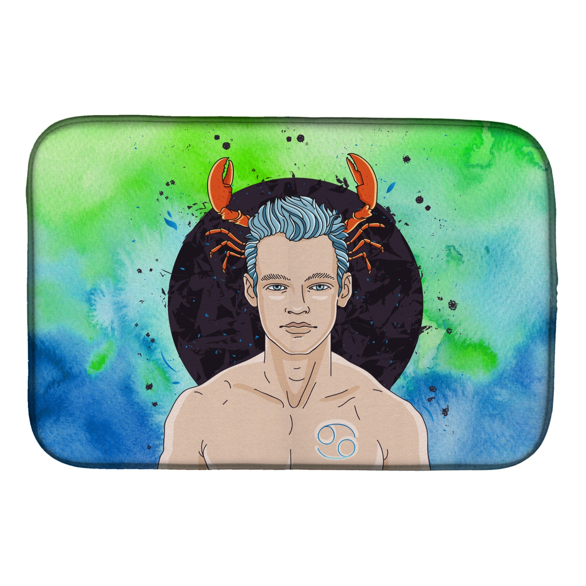 'Caroline'S Treasures Cancer Zodiac Sign Dish Drying Mat, 14'''' X 21'''', Multicolor''