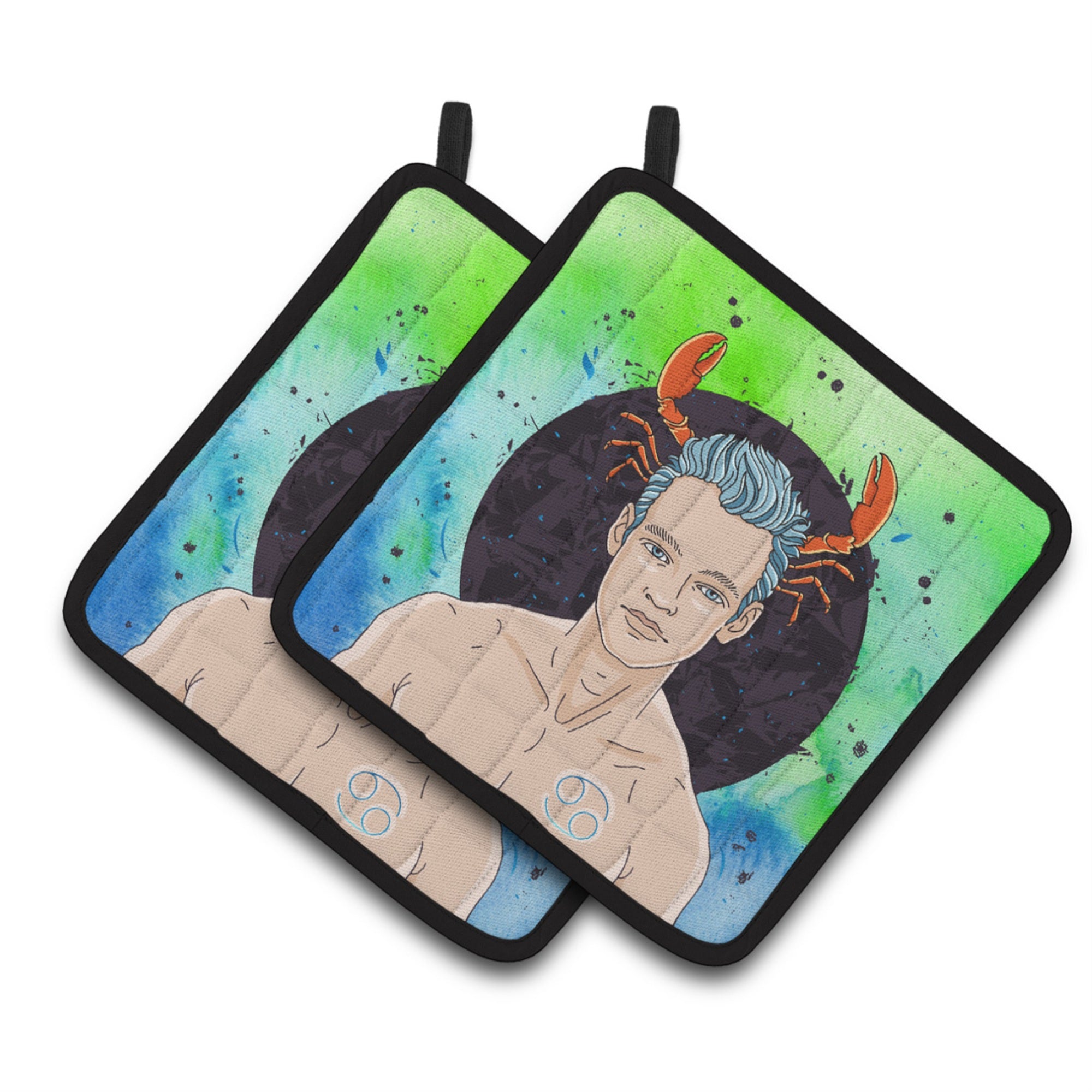 'Caroline'S Treasures Cancer Zodiac Sign Decorated Pot Holder, 7.5Hx7.5W, Multicolor''