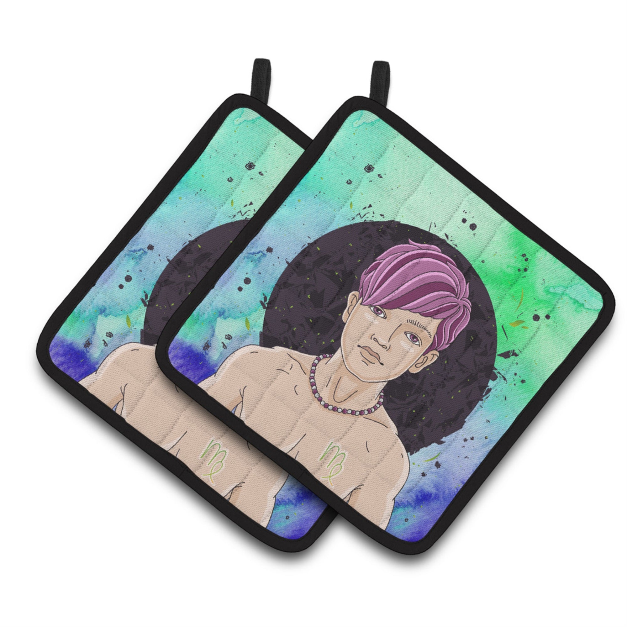 'Caroline'S Treasures Virgo Zodiac Sign Decorated Pot Holder, 7.5Hx7.5W, Multicolor''