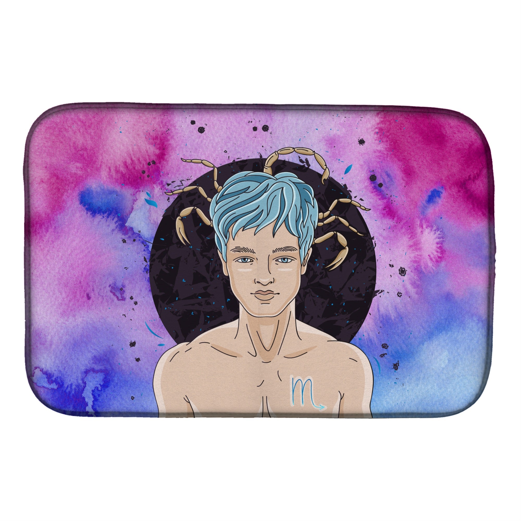 'Caroline'S Treasures Scorpio Zodiac Sign Dish Drying Mat, 14'''' X 21'''', Multicolor''