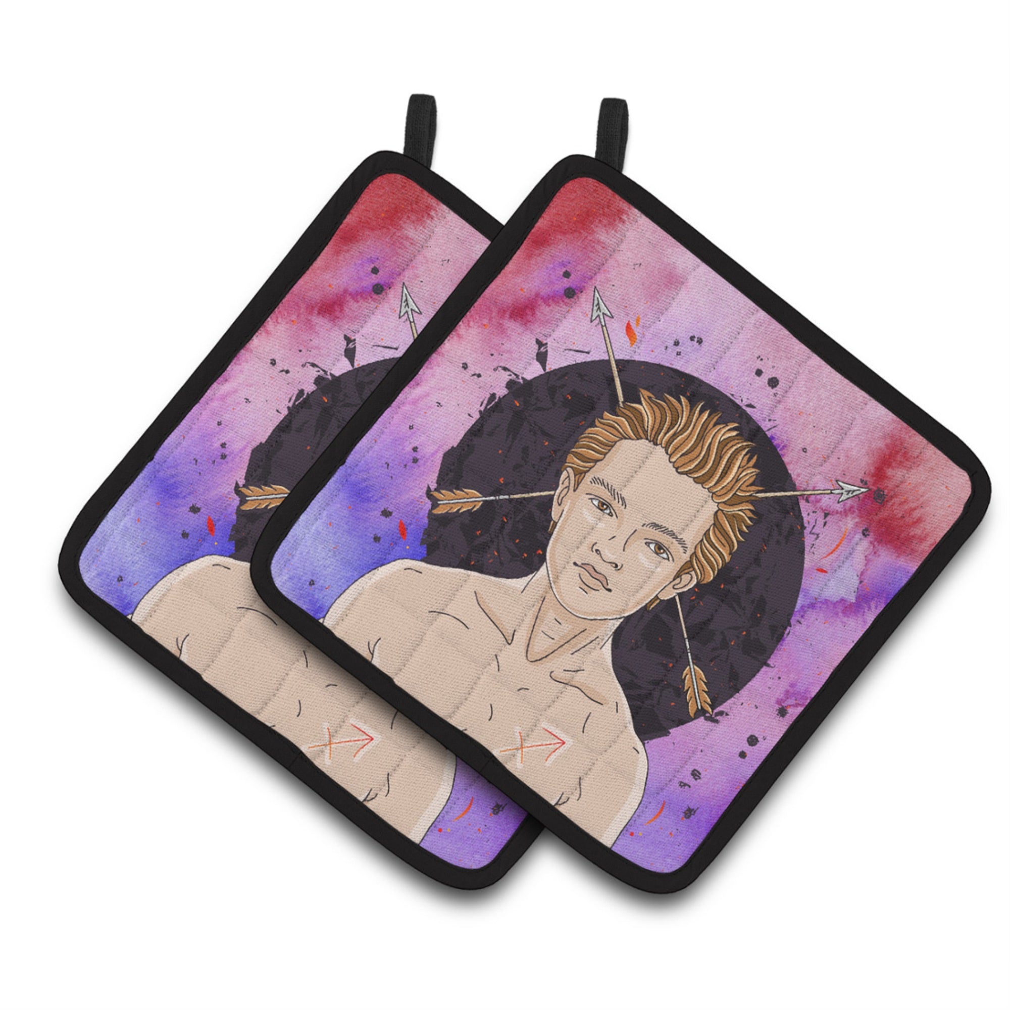 'Caroline'S Treasures Sagittarius Zodiac Sign Decorated Pot Holder, 7.5Hx7.5W, Multicolor''