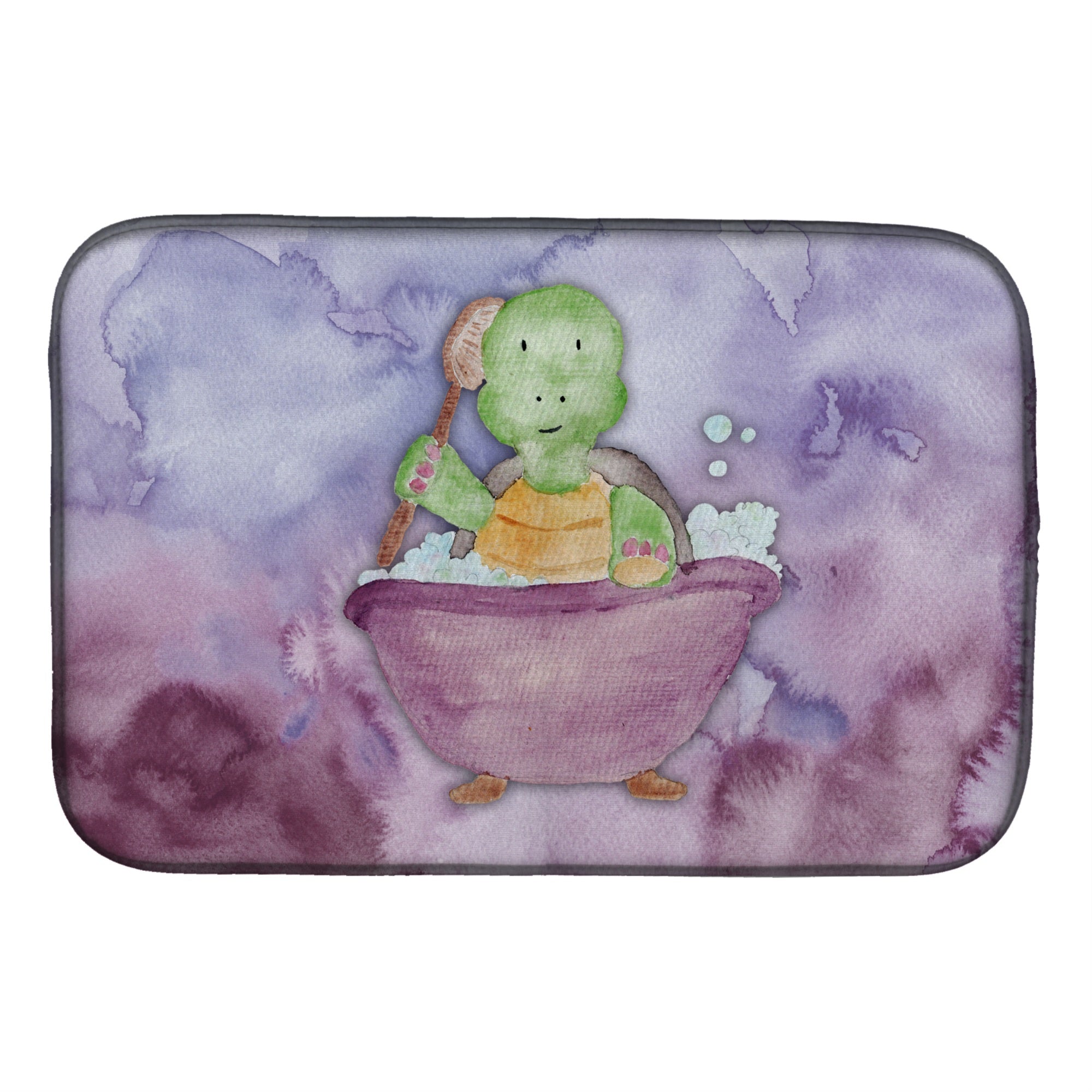 'Caroline'S Treasures Turtle Bathing Watercolor Dish Drying Mat, 14'''' X 21'''', Multicolor''