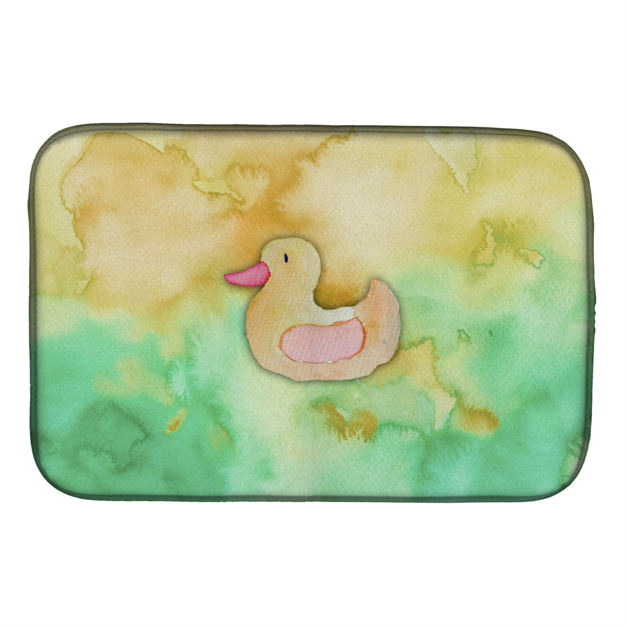 'Caroline'S Treasures Rubber Duckie Watercolor Dish Drying Mat, 14'''' X 21'''', Multicolor''