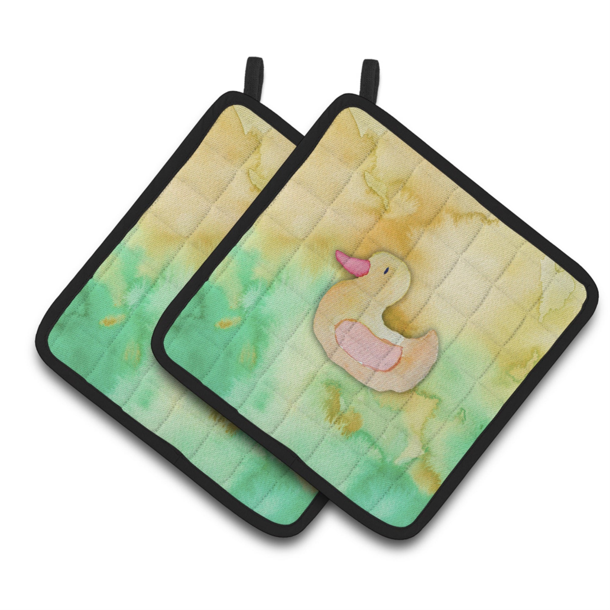 'Caroline'S Treasures Rubber Duckie Watercolor Decorated Pot Holder, 7.5''''H X 7.5''''W, Multicolor''