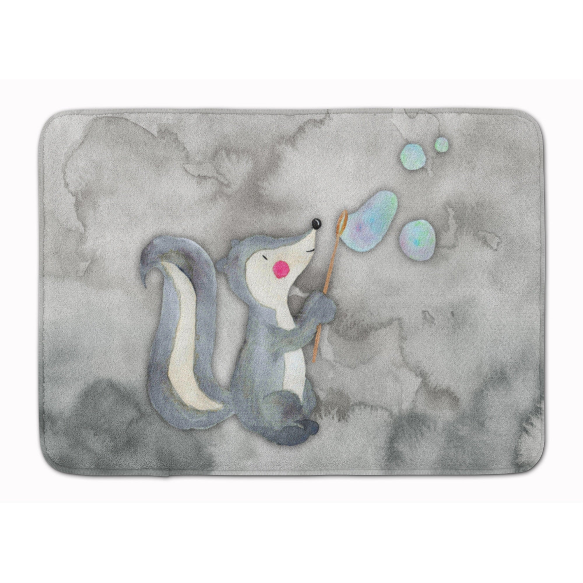 'Caroline'S Treasures Skunk And Bubbles Watercolor Floor Mat, 19''''H X 27''''W, Multicolor''
