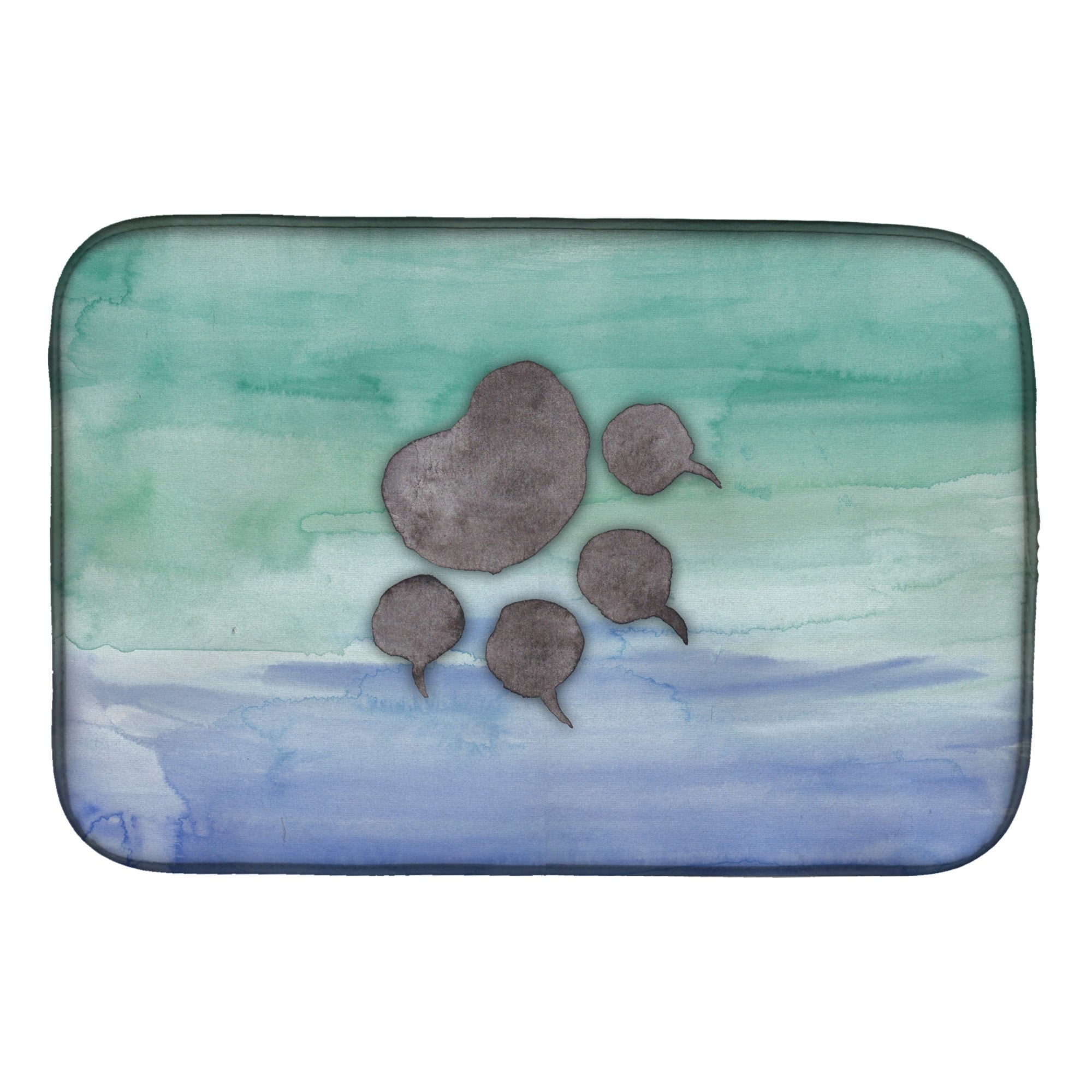 'Caroline'S Treasures Cat Paw Watercolor Dish Drying Mat, 14'''' X 21'''', Multicolor''