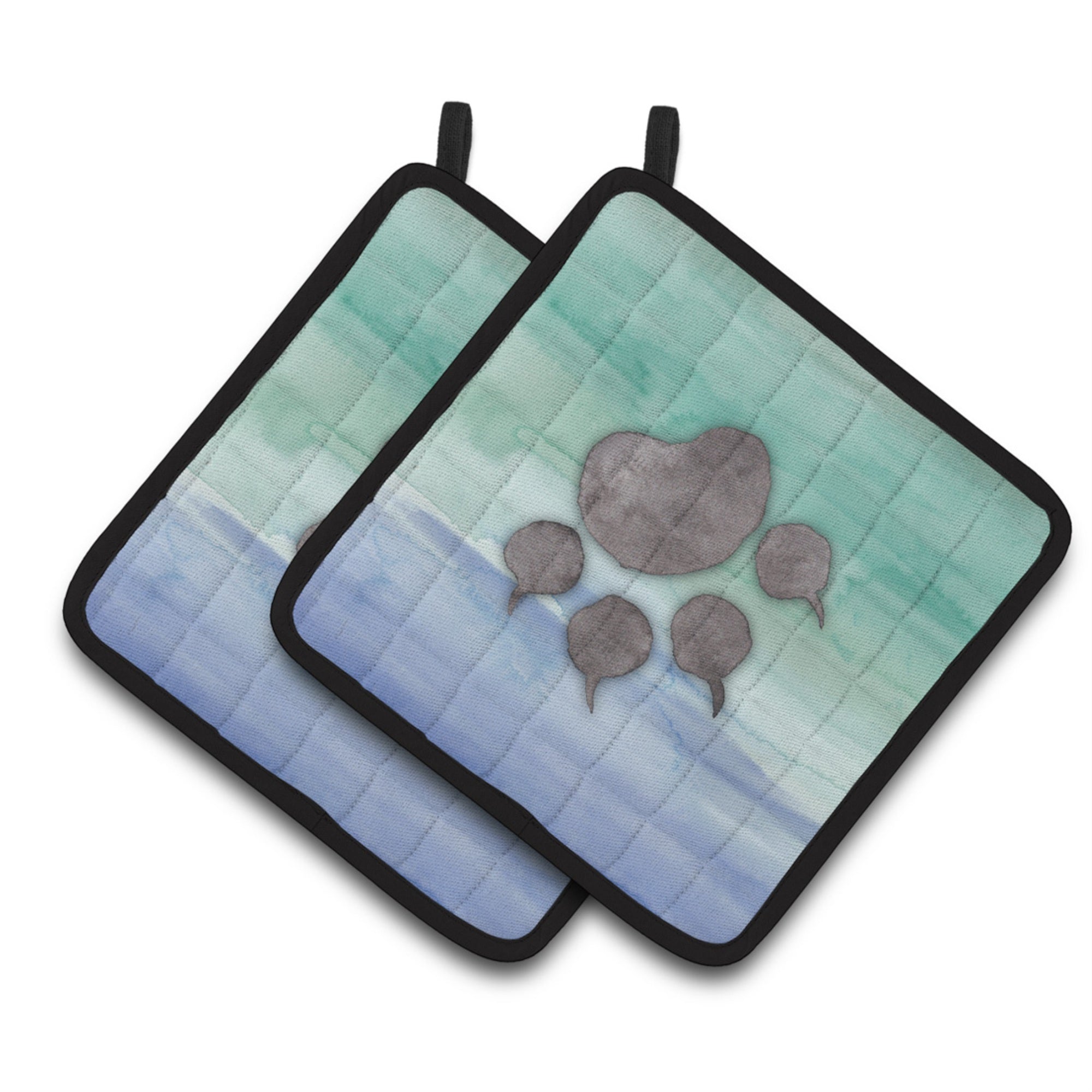 'Caroline'S Treasures Cat Paw Watercolor Decorated Pot Holder, 7.5''''H X 7.5''''W, Multicolor''