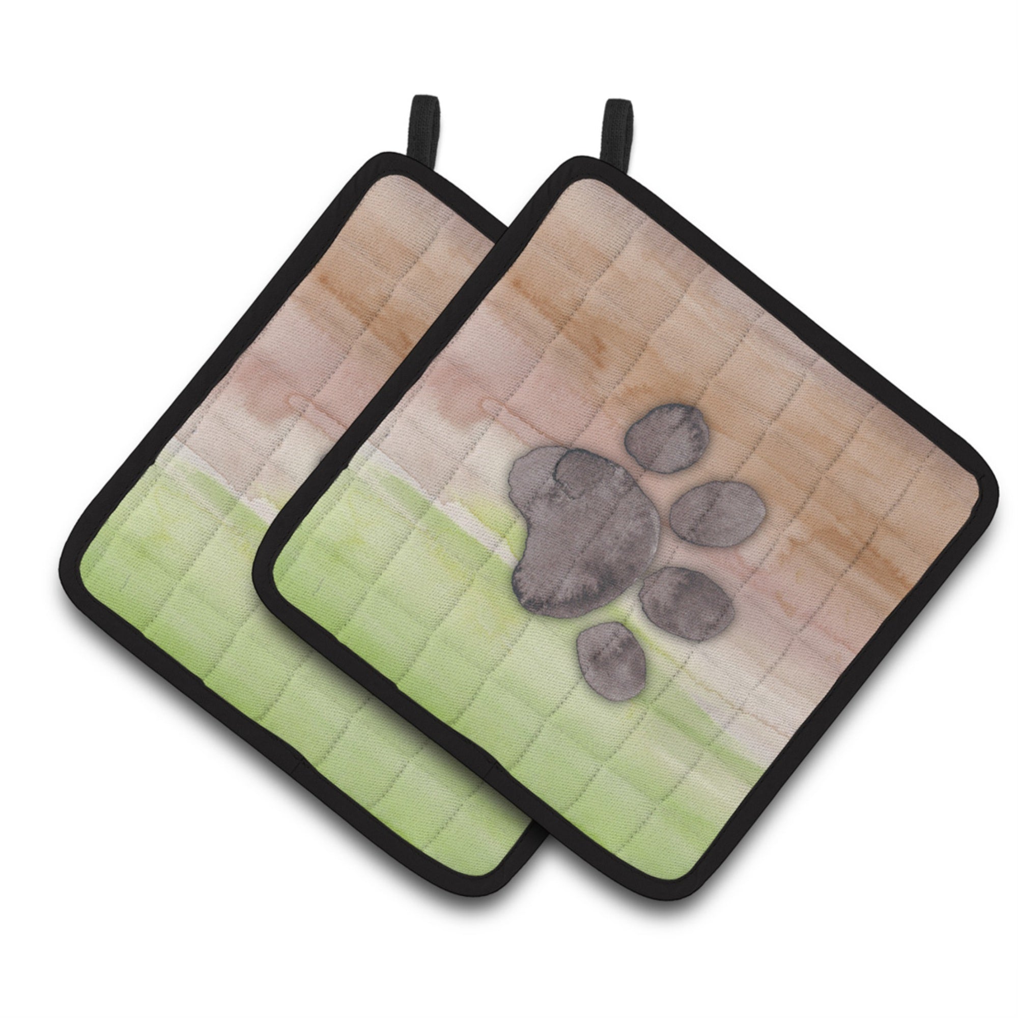 'Caroline'S Treasures Dog Paw Watercolor Decorated Pot Holder, 7.5''''H X 7.5''''W, Multicolor''