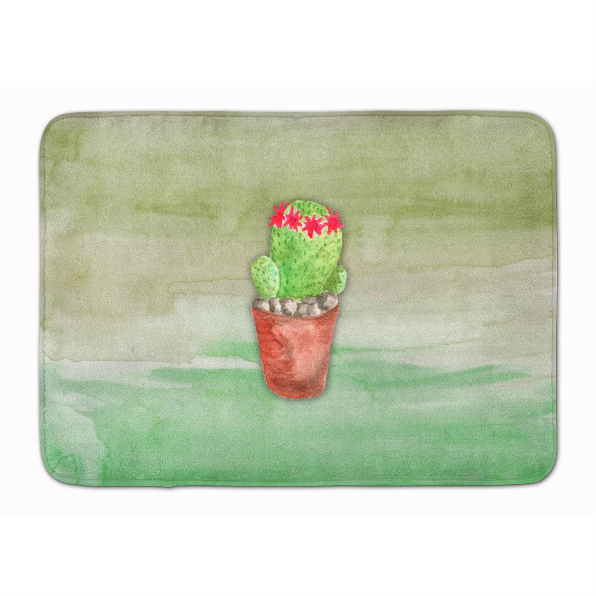 'Caroline'S Treasures Cactus Green Watercolor Floor Mat, 19''''H X 27''''W, Multicolor''