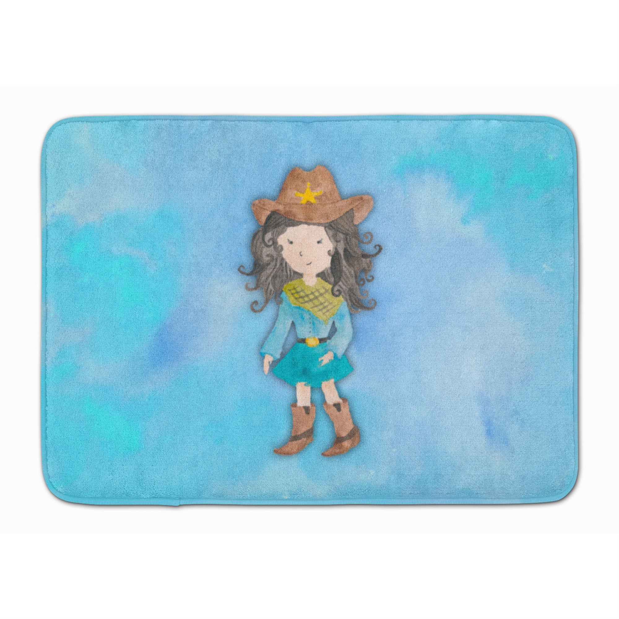 'Caroline'S Treasures Cowgirl Watercolor Floor Mat, 19''''H X 27''''W, Multicolor''
