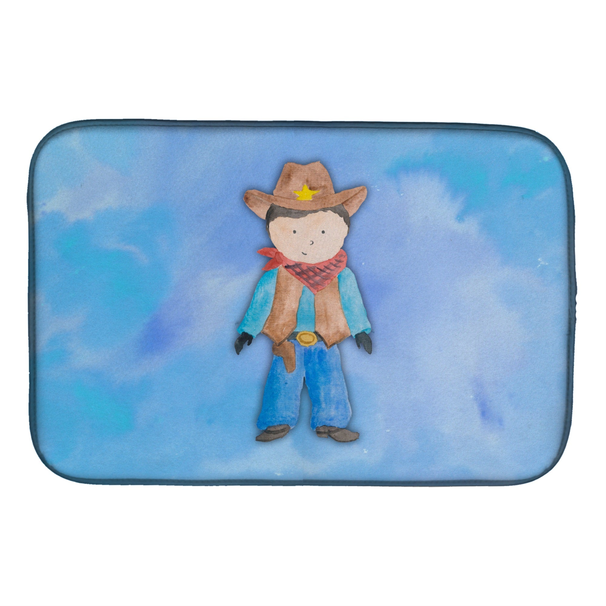 'Caroline'S Treasures Cowboy Watercolor Dish Drying Mat, 14'''' X 21'''', Multicolor''