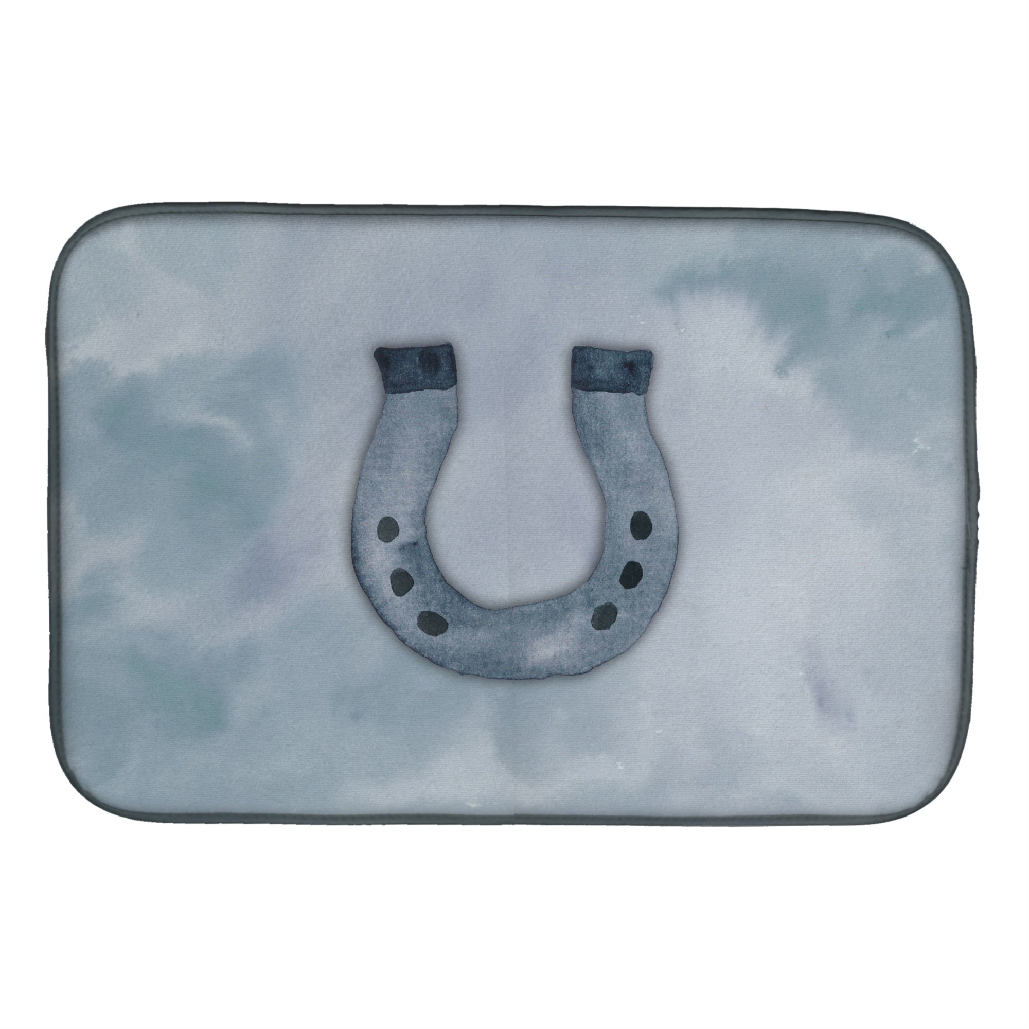 'Caroline'S Treasures Horseshoe Watercolor Dish Drying Mat, 14'''' X 21'''', Multicolor''