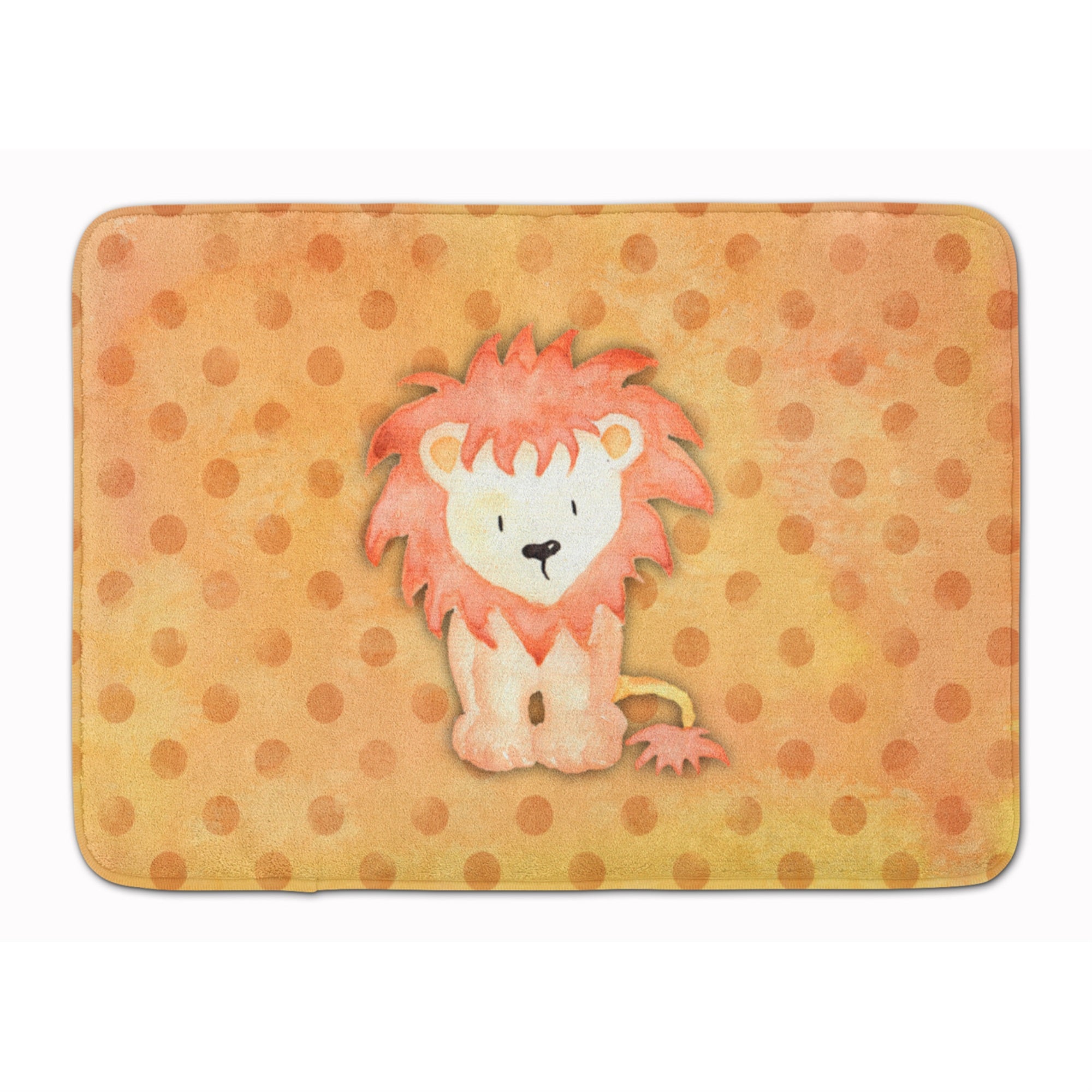 'Caroline'S Treasures Polkadot Lion Watercolor Floor Mat, 19''''H X 27''''W, Multicolor''