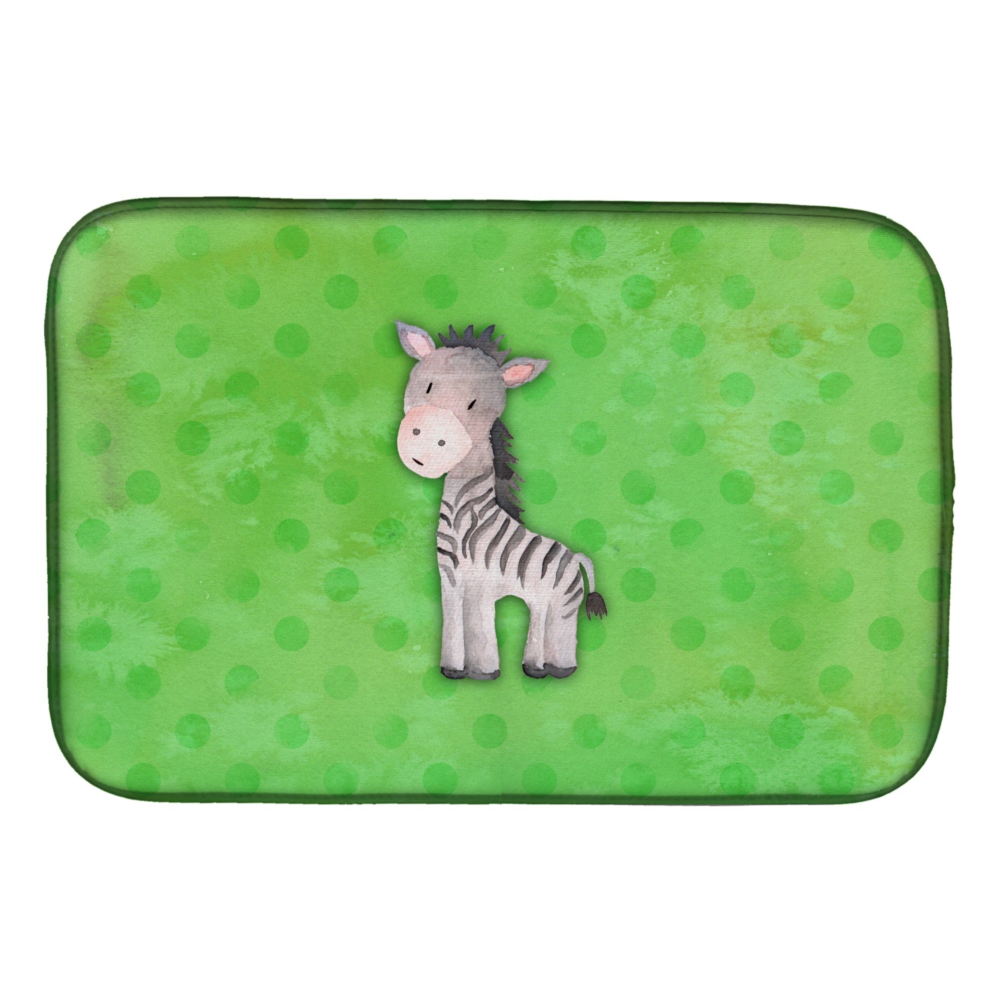 'Caroline'S Treasures Polkadot Zebra Watercolor Dish Drying Mat, 14'''' X 21'''', Multicolor''
