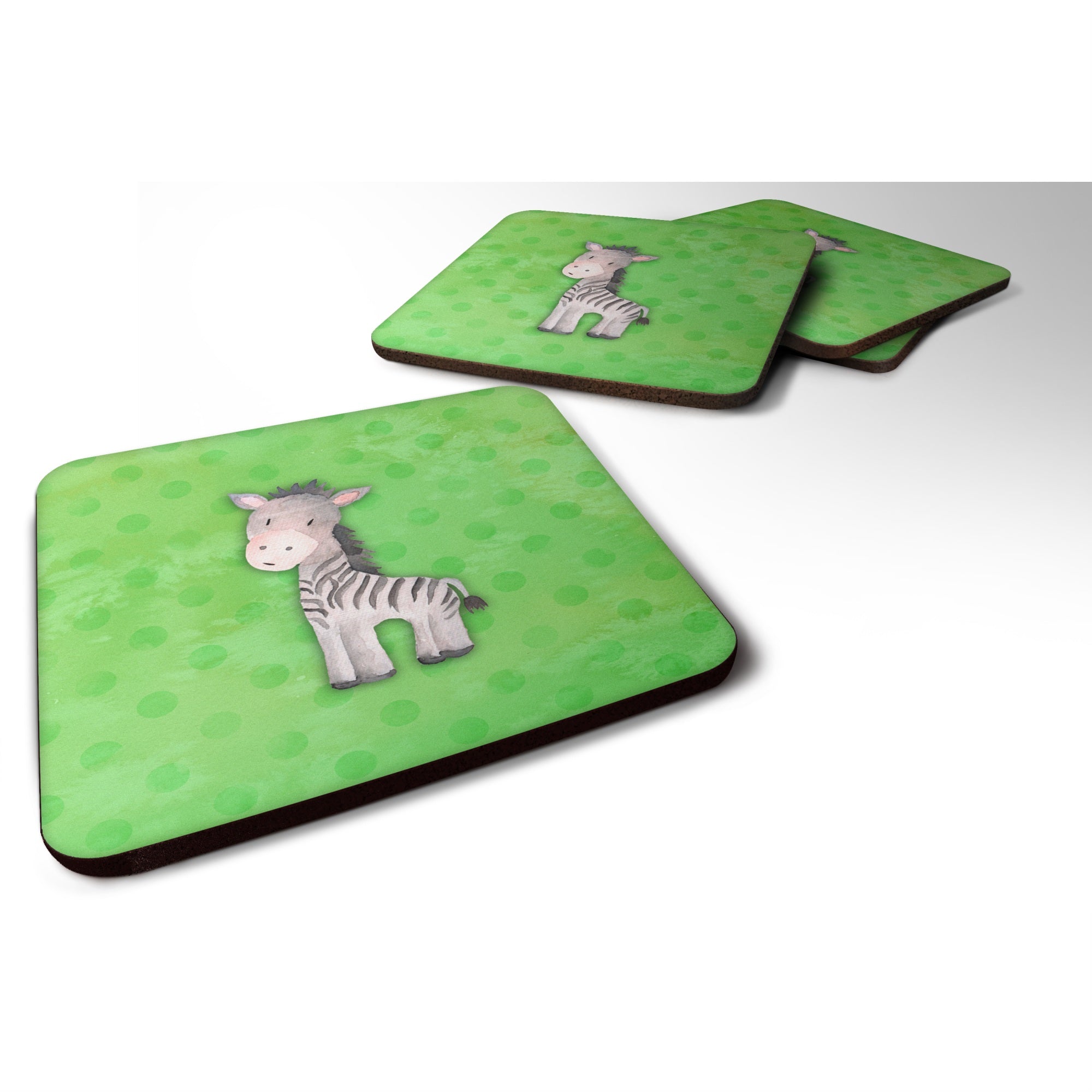 'Caroline'S Treasures Polkadot Zebra Watercolor Decorative Coasters, 3.5, Multicolor''