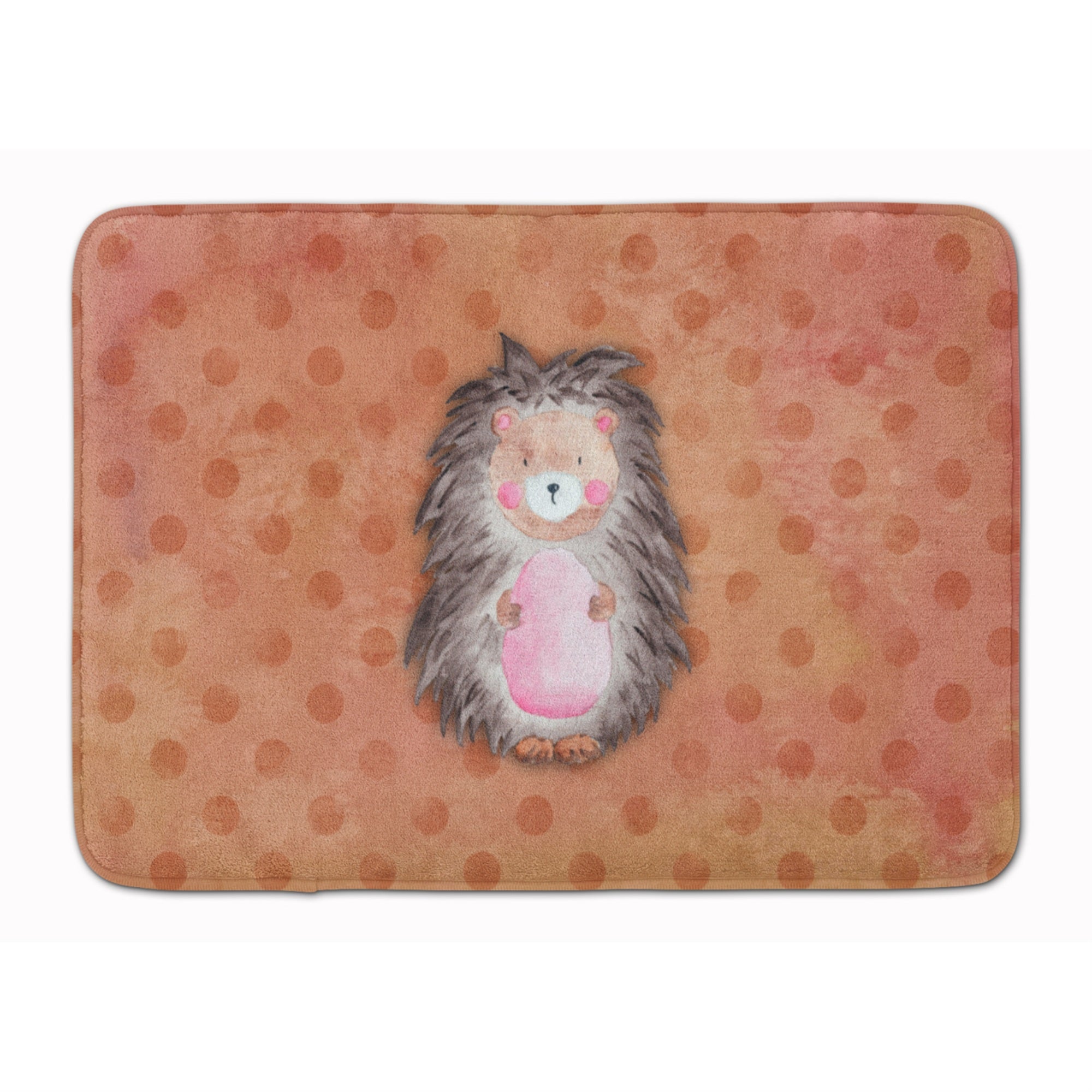 'Caroline'S Treasures Polkadot Hedgehog Watercolor Floor Mat, 19''''H X 27''''W, Multicolor''