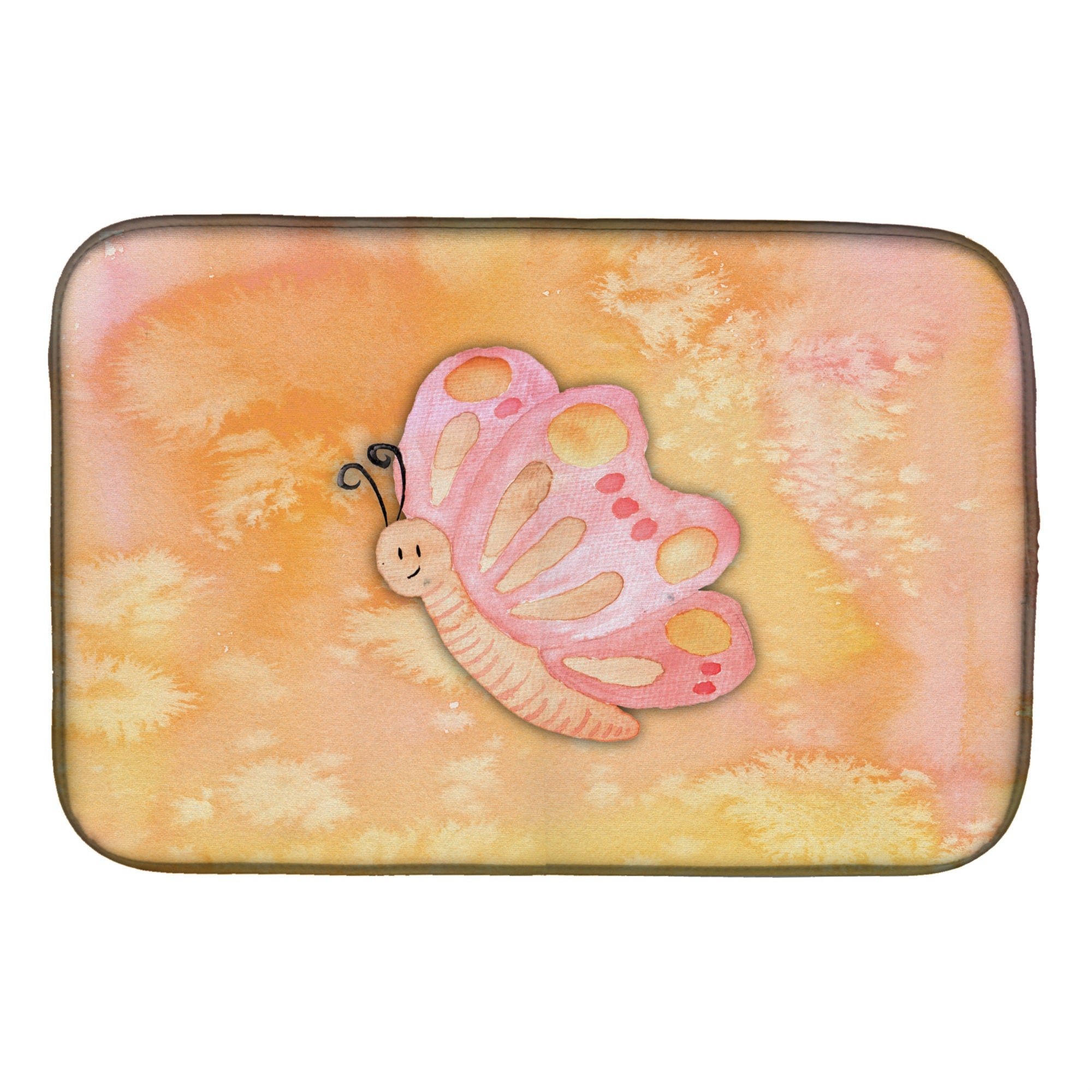 'Caroline'S Treasures Butterfly Watercolor Dish Drying Mat, 14'''' X 21'''', Multicolor''